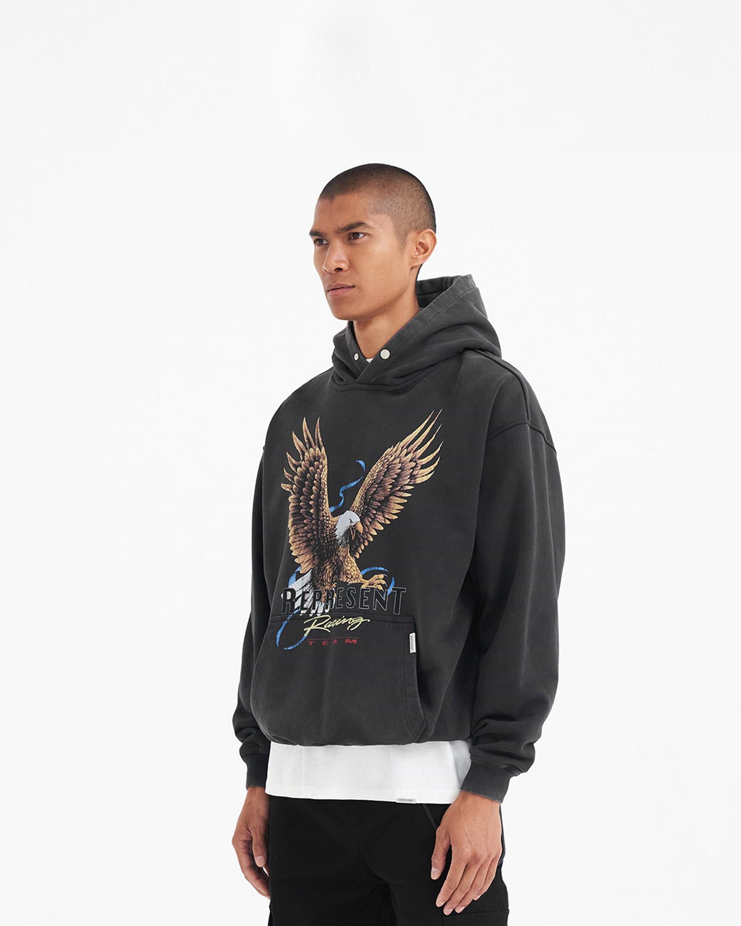 Black shop eagle hoodie