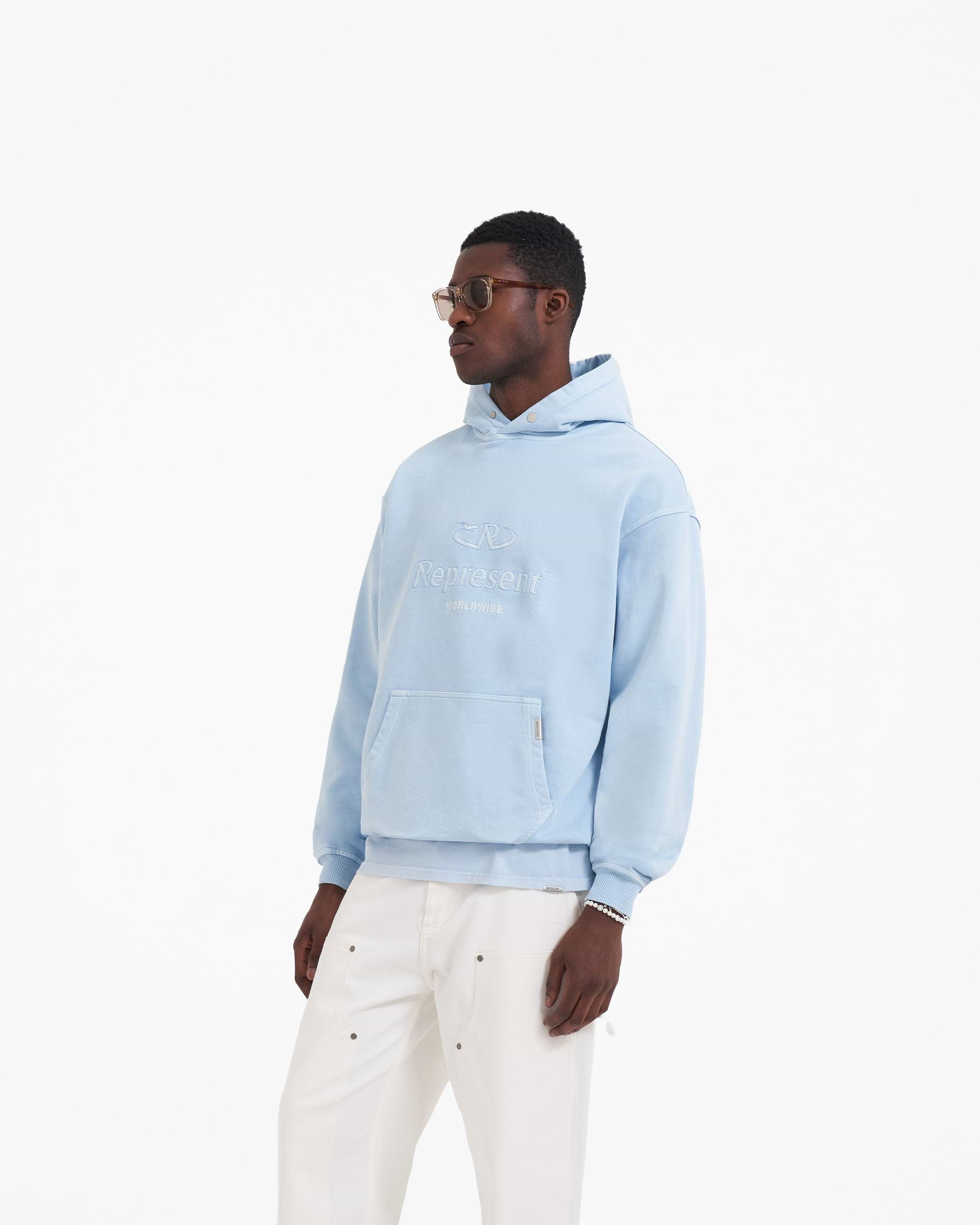 White blue hoodie store