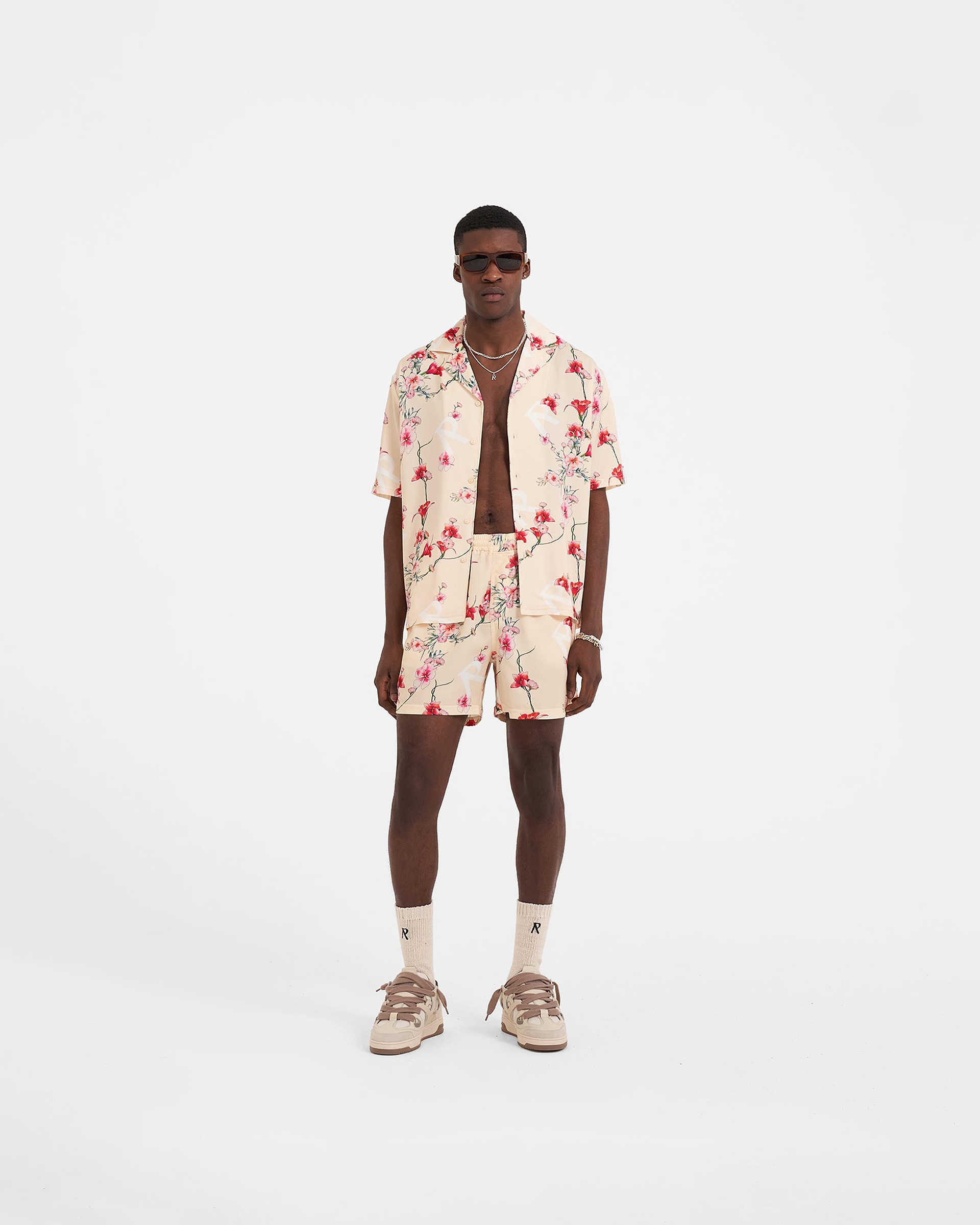 Floral Shorts - Cream