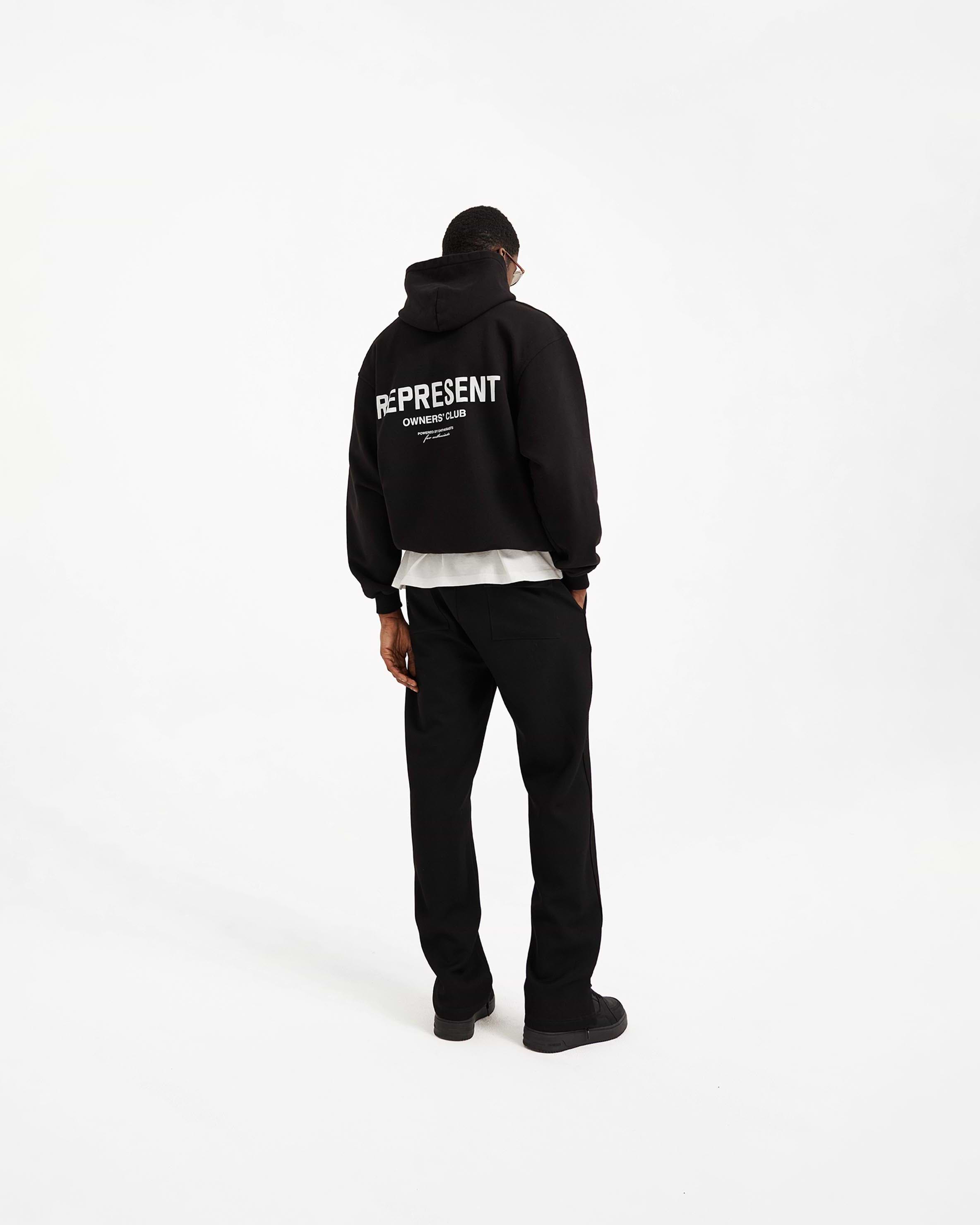 Black hoodie with white hood best sale