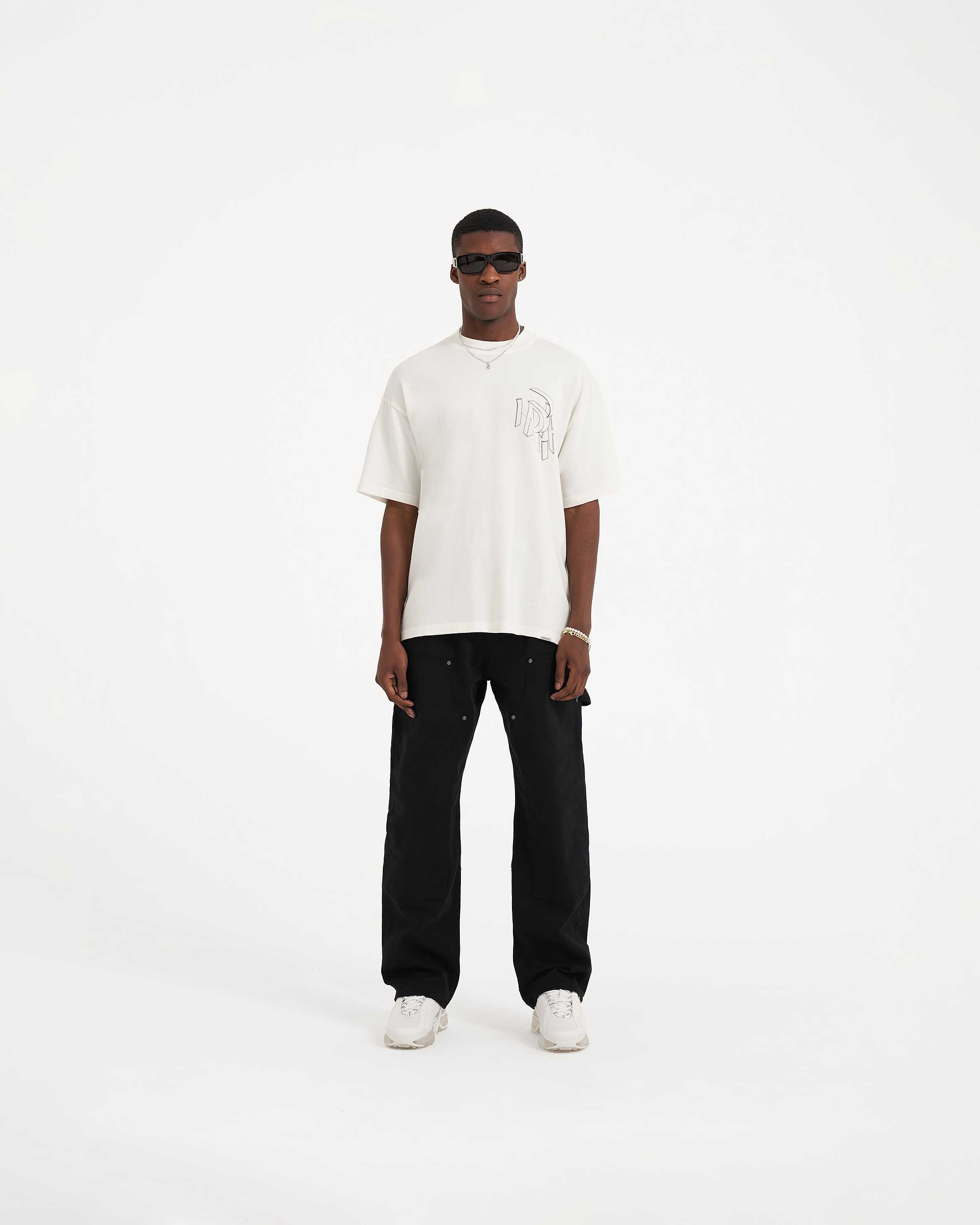 Initial Assembly Outline T-Shirt - Flat White