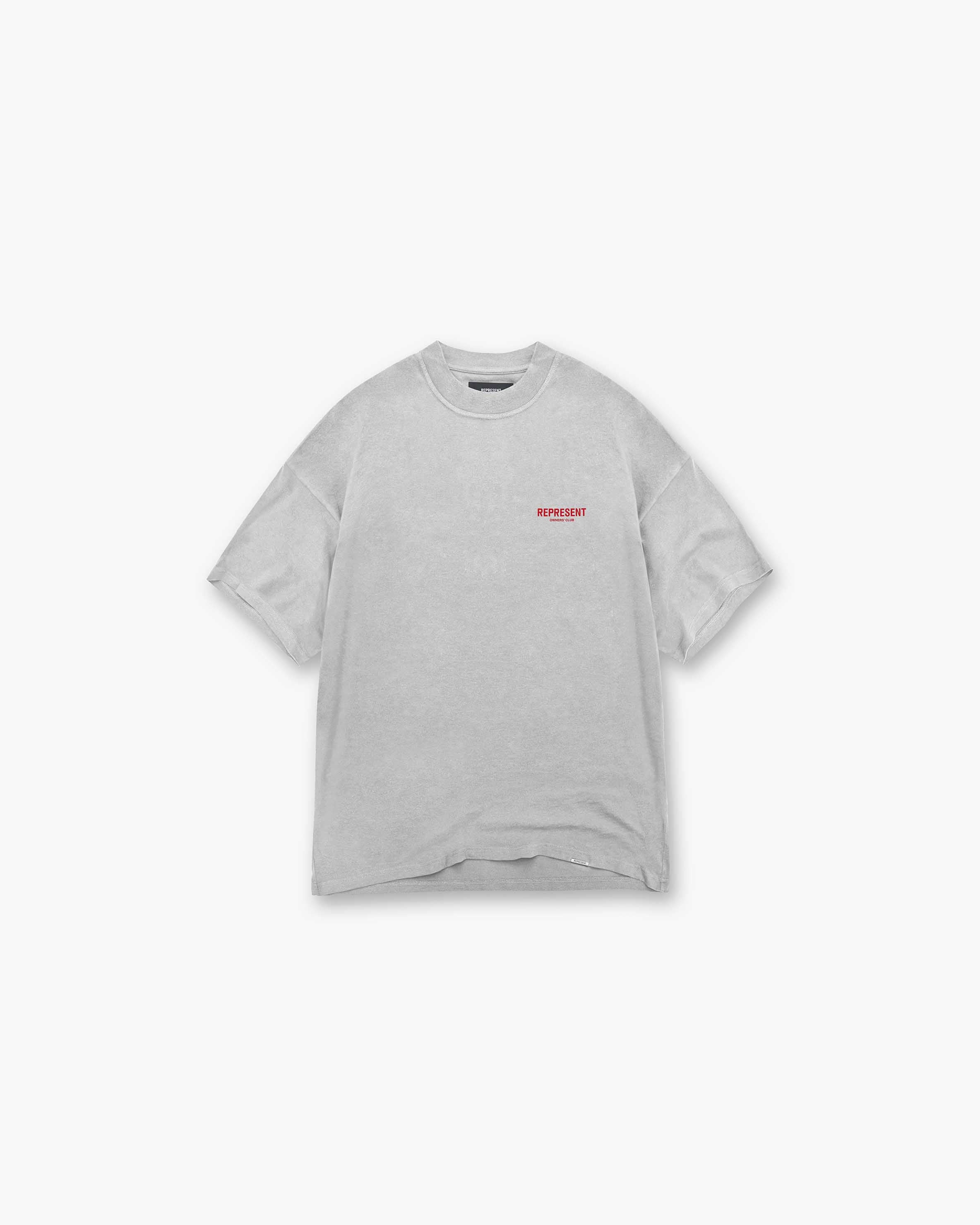 Represent Owners Club T-Shirt | Ash Grey Red T-Shirts Owners Club | Represent Clo