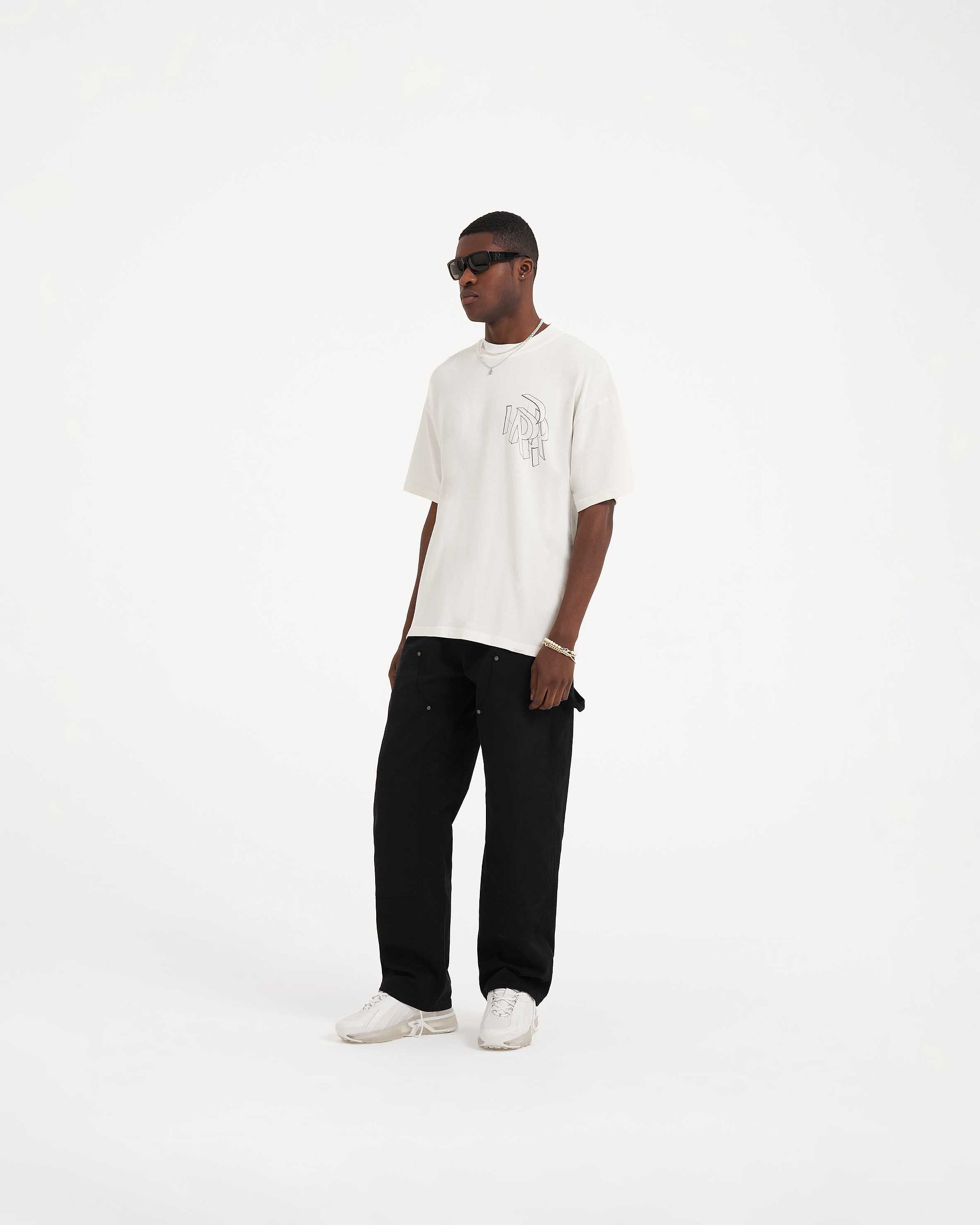Initial Assembly Outline T-Shirt - Flat White