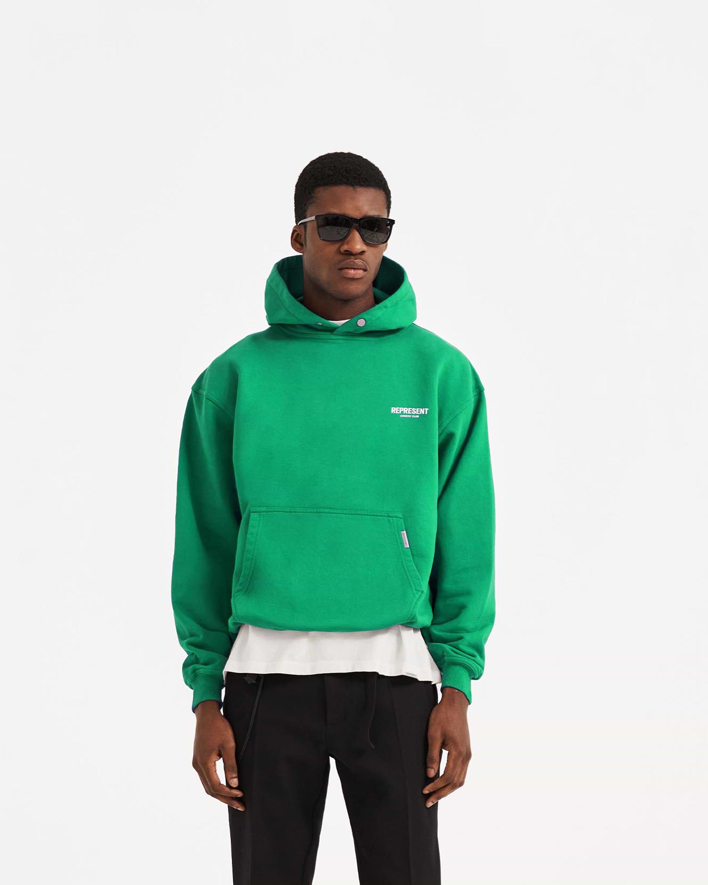 Acne green hoodie sale