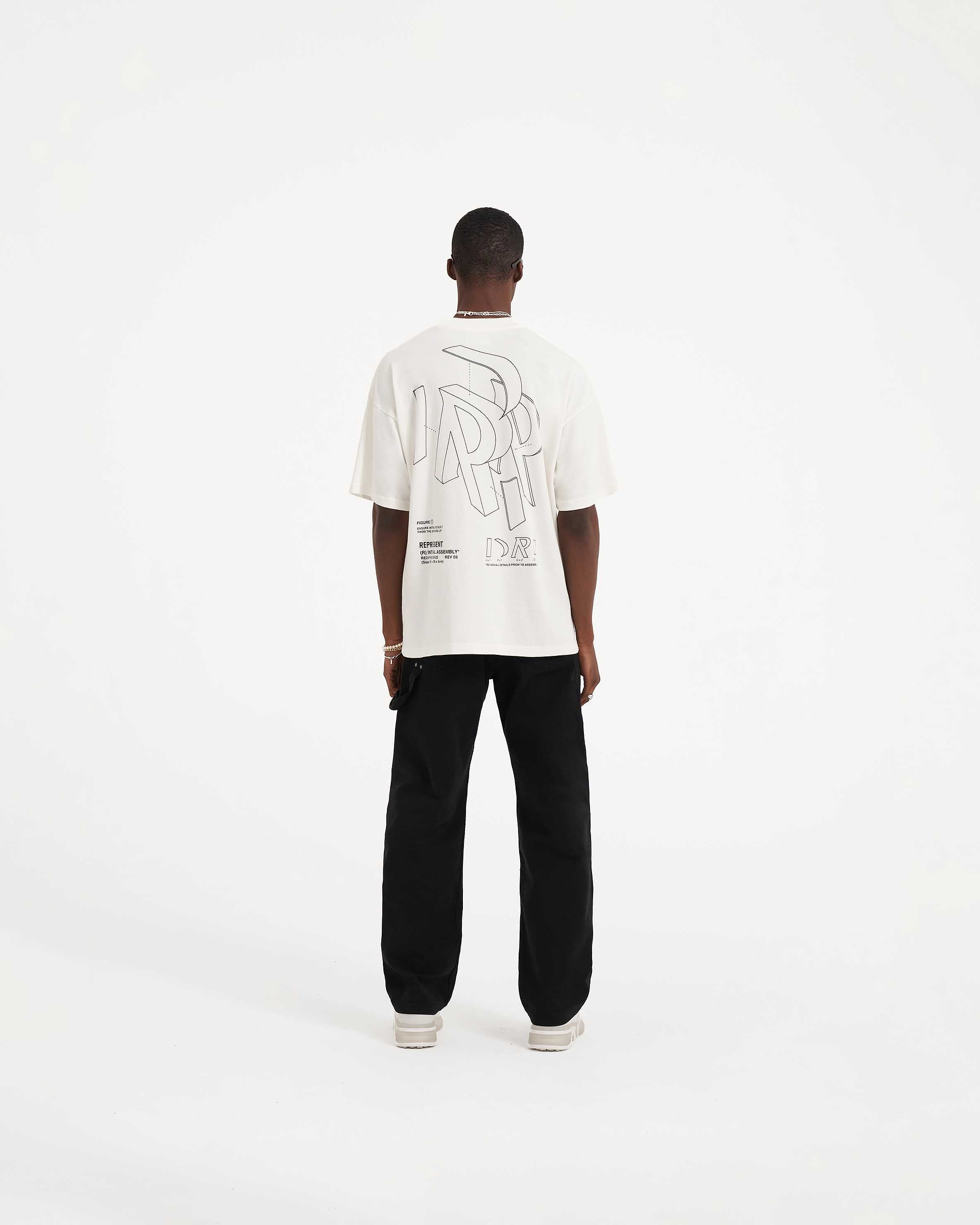 Initial Assembly Outline T-Shirt - Flat White