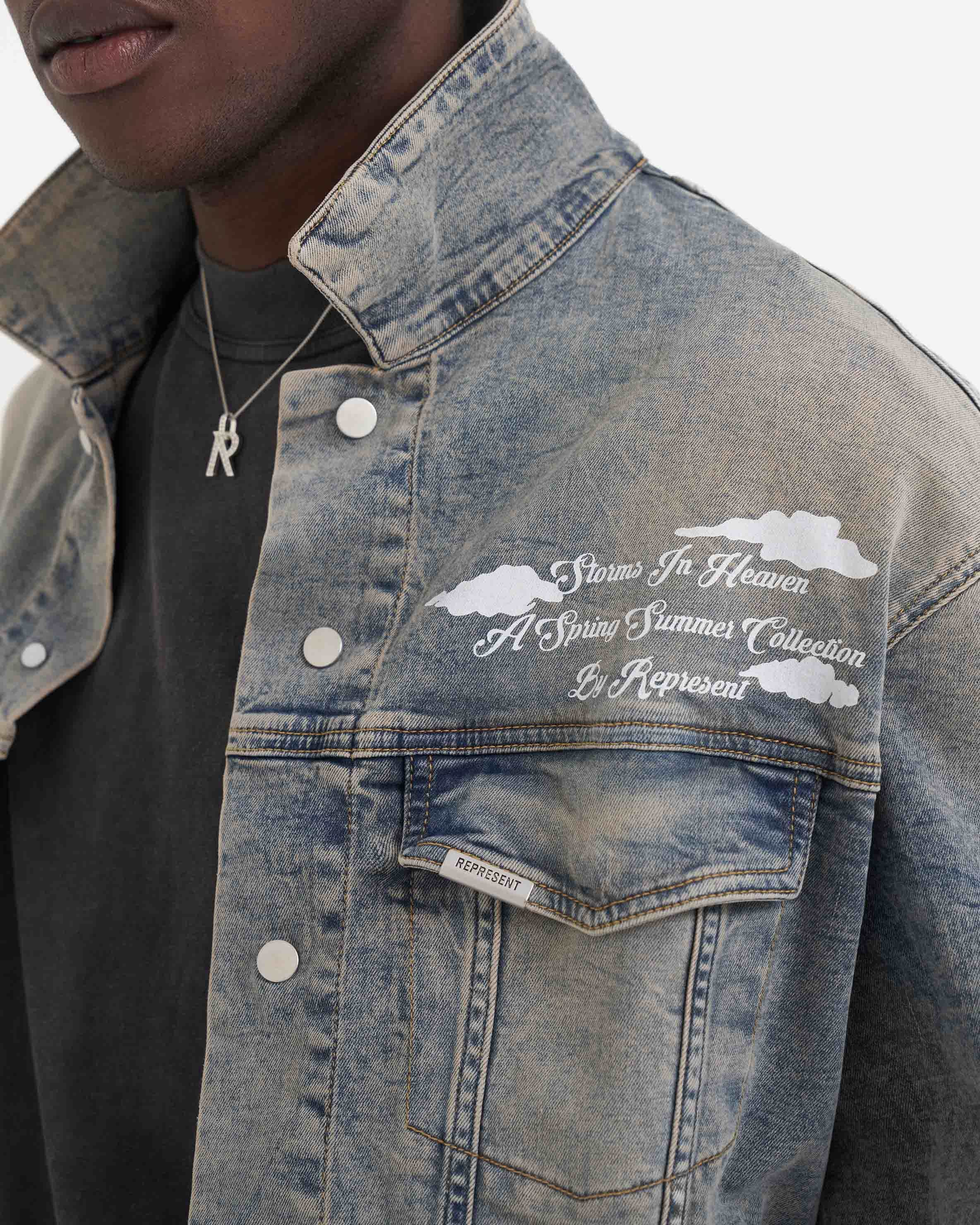 Storms in Heaven Denim Jacket | REPRESENT CLO