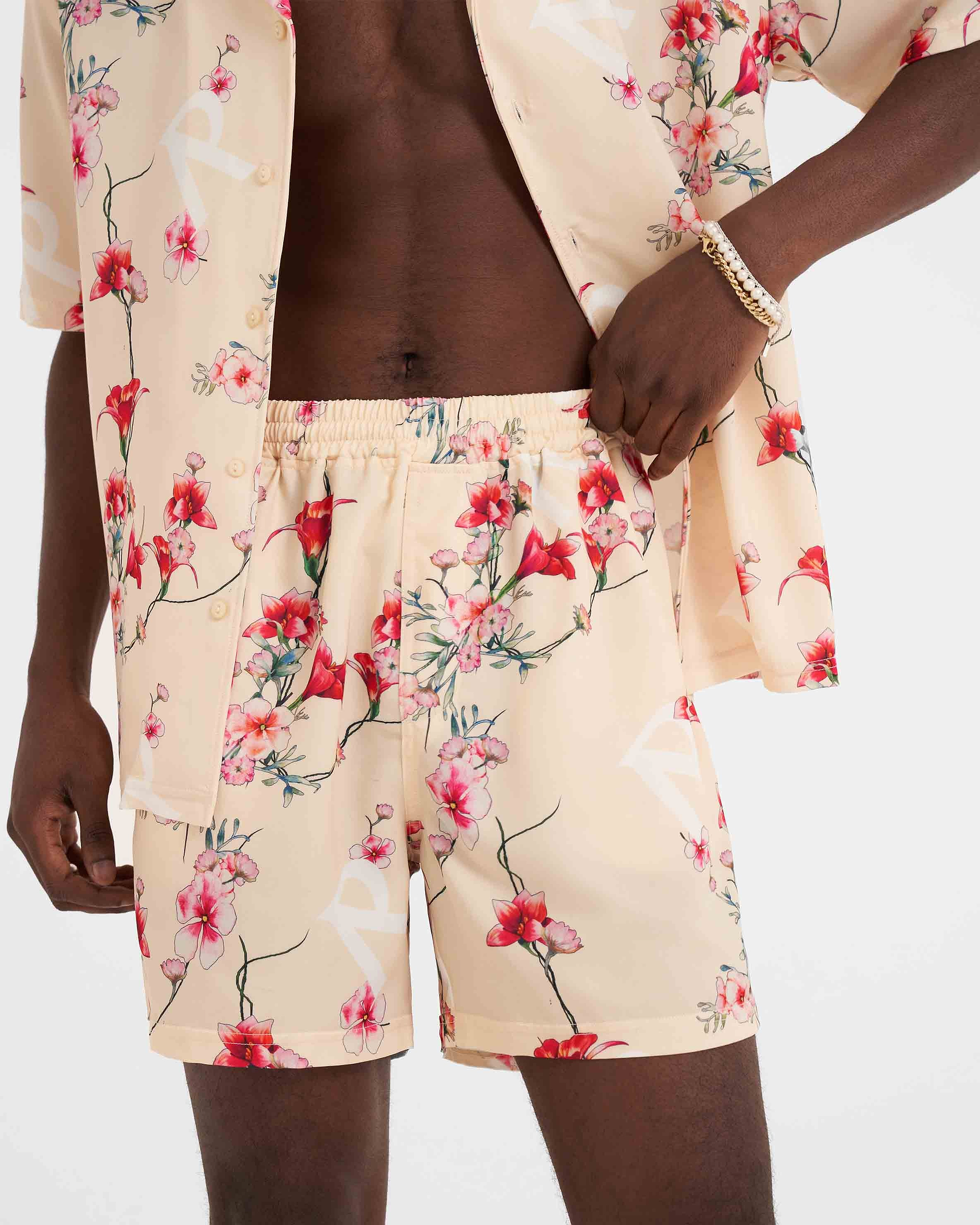 Floral Shorts - Cream