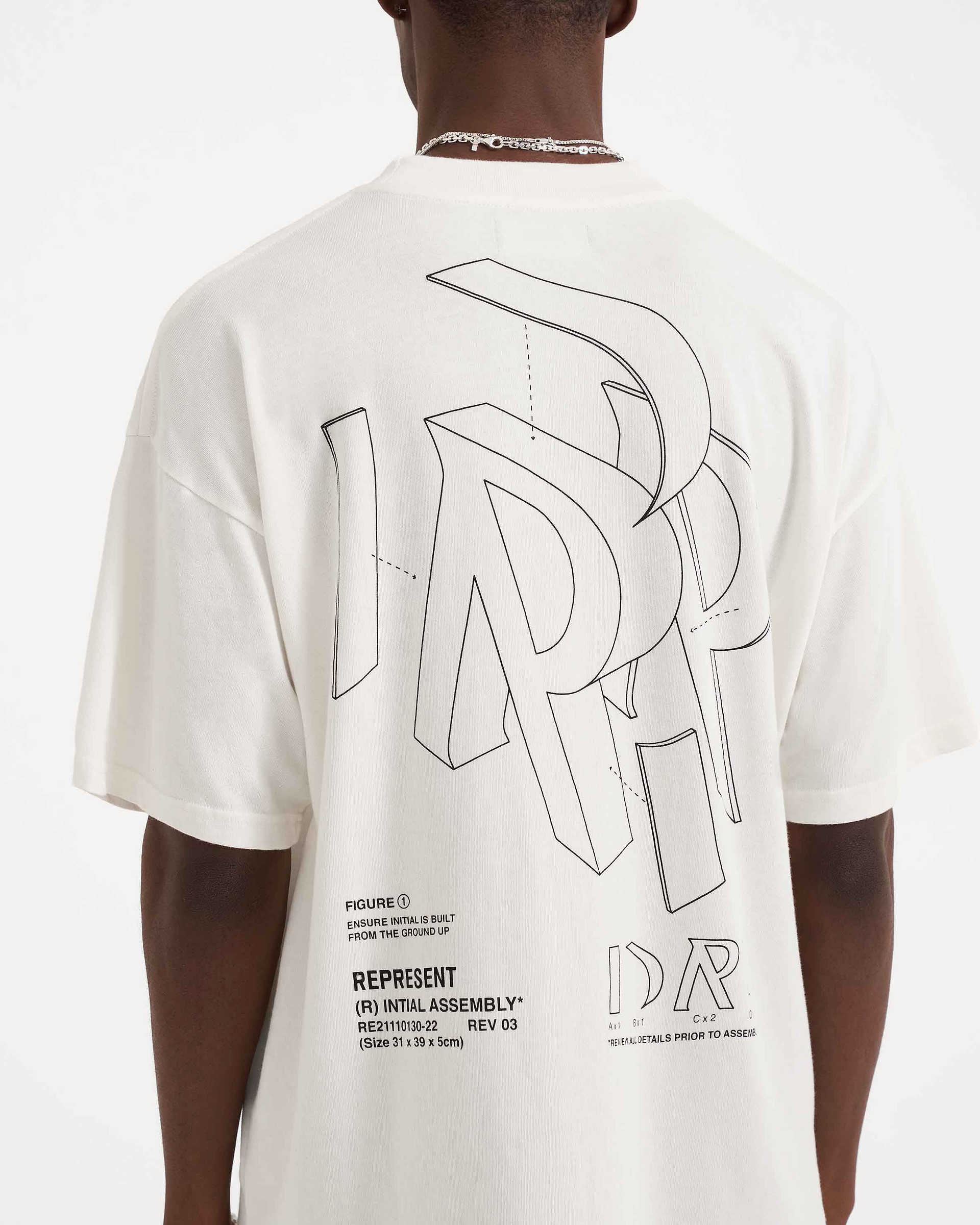 Initial Assembly Outline T-Shirt - Flat White