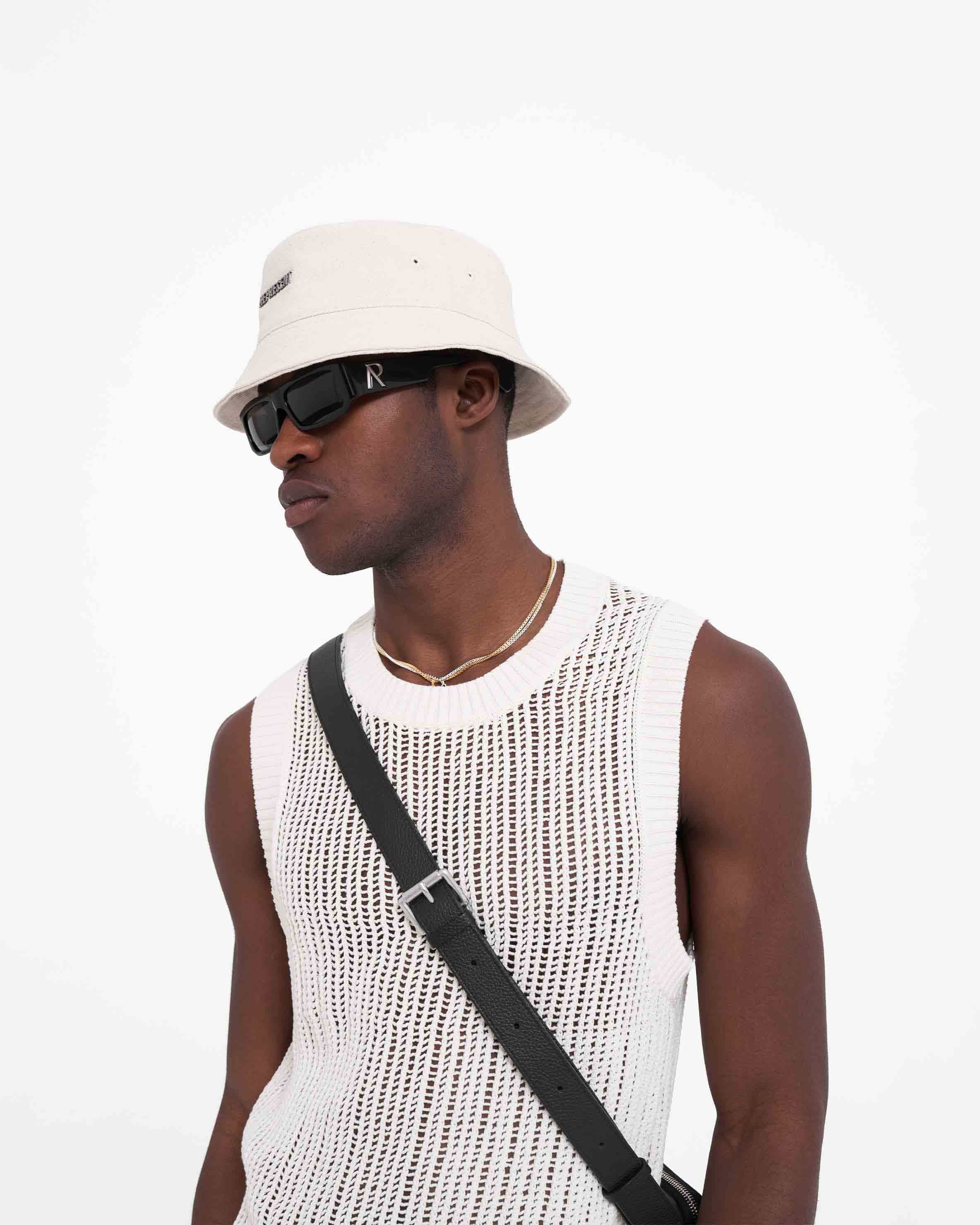 Cream top bucket hat