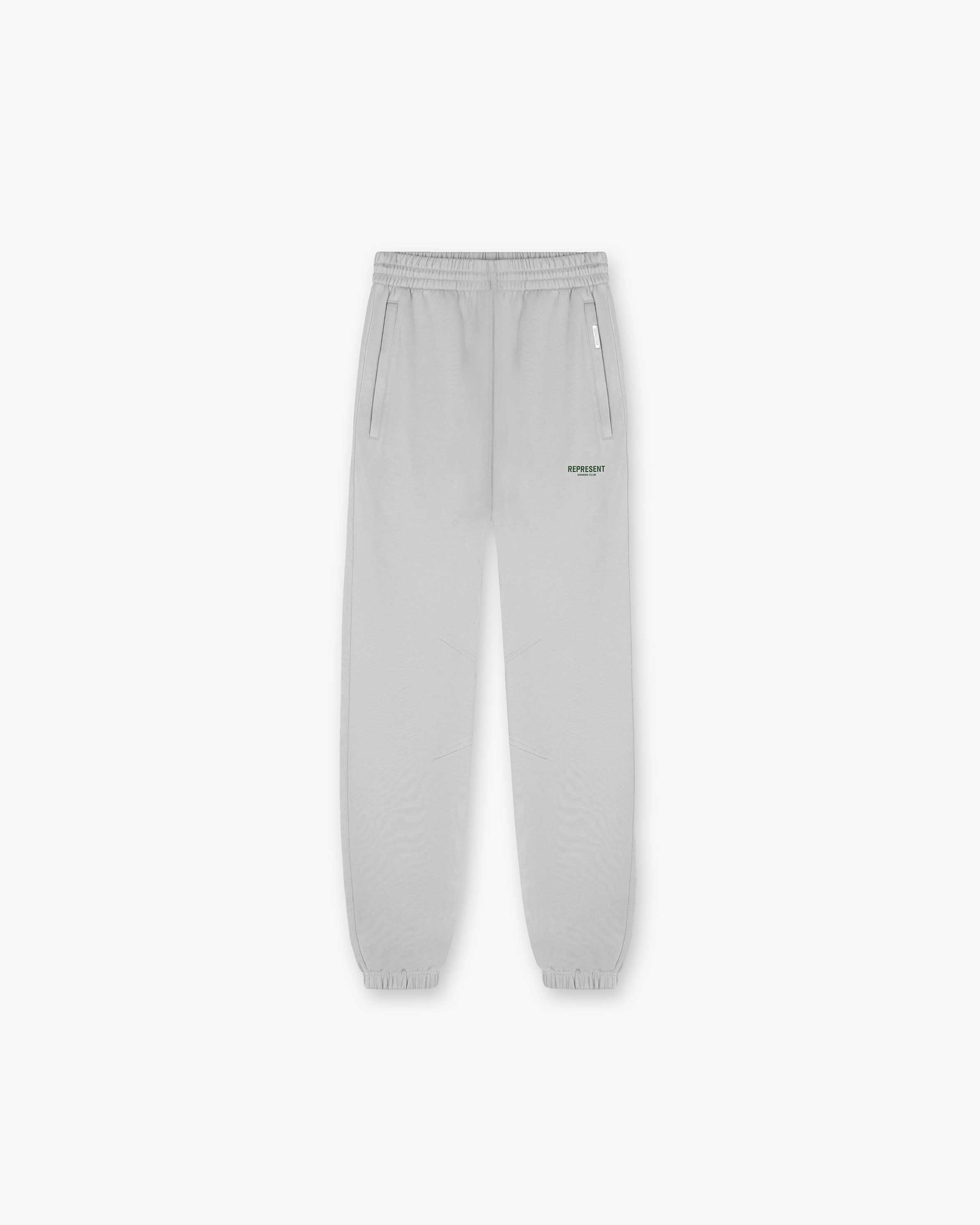 Green and white shop sweatpants