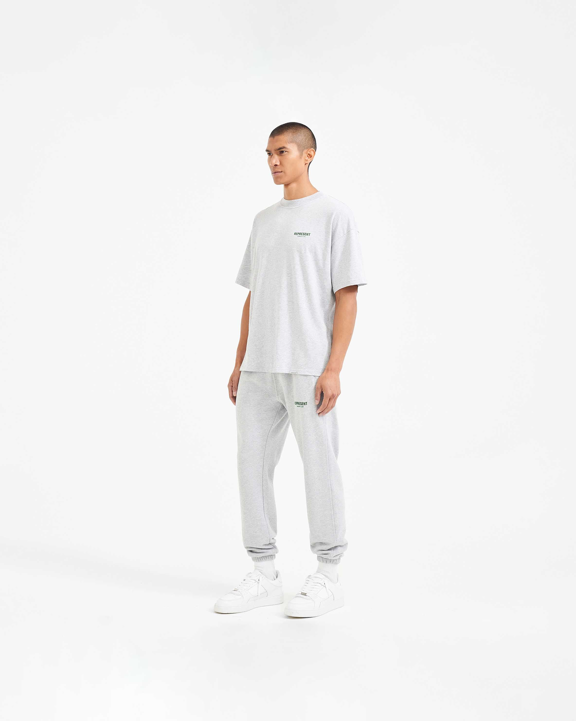 Represent Owners Club Sweatpant - Ash Grey/Racing Green