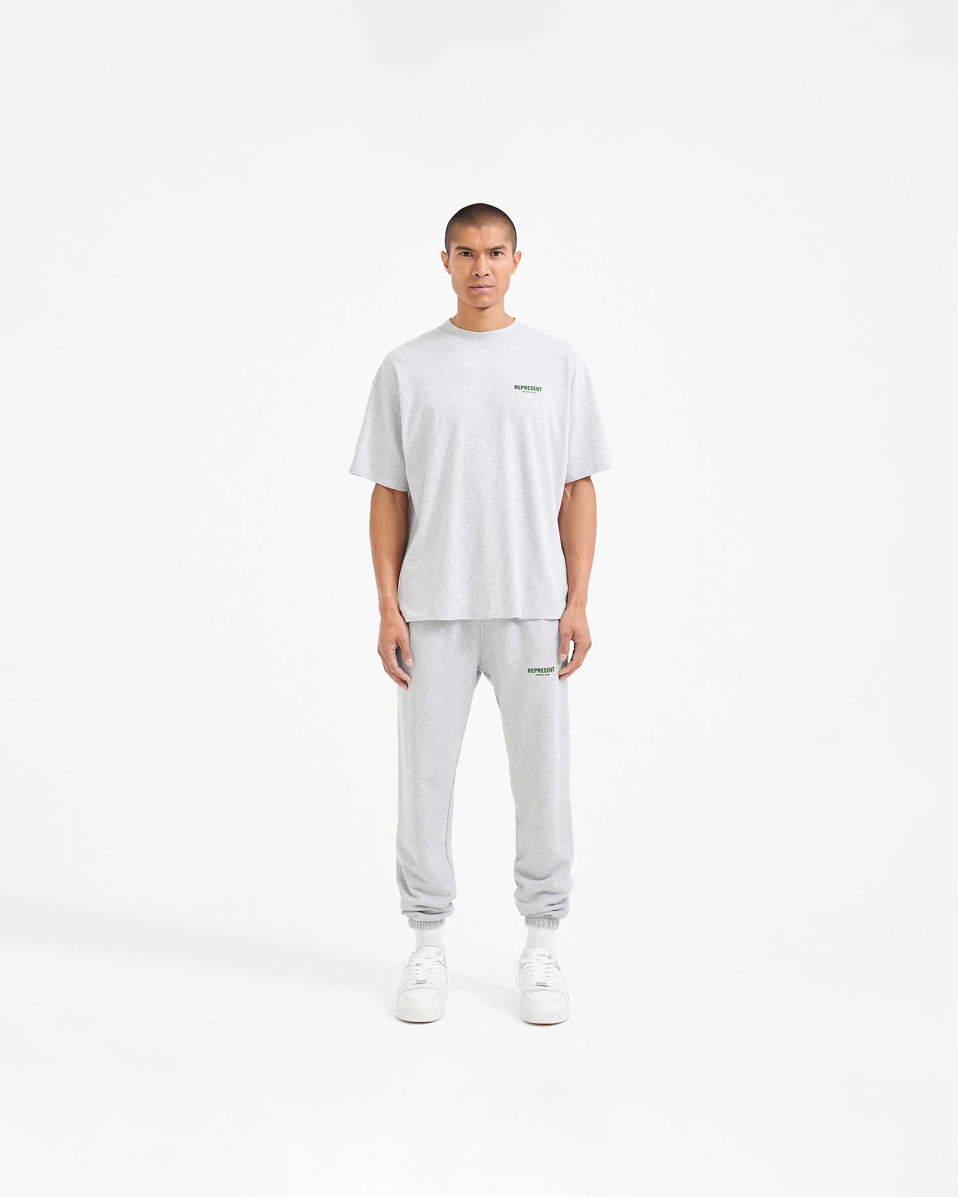 Represent Owners Club Sweatpant - Ash Grey/Racing Green