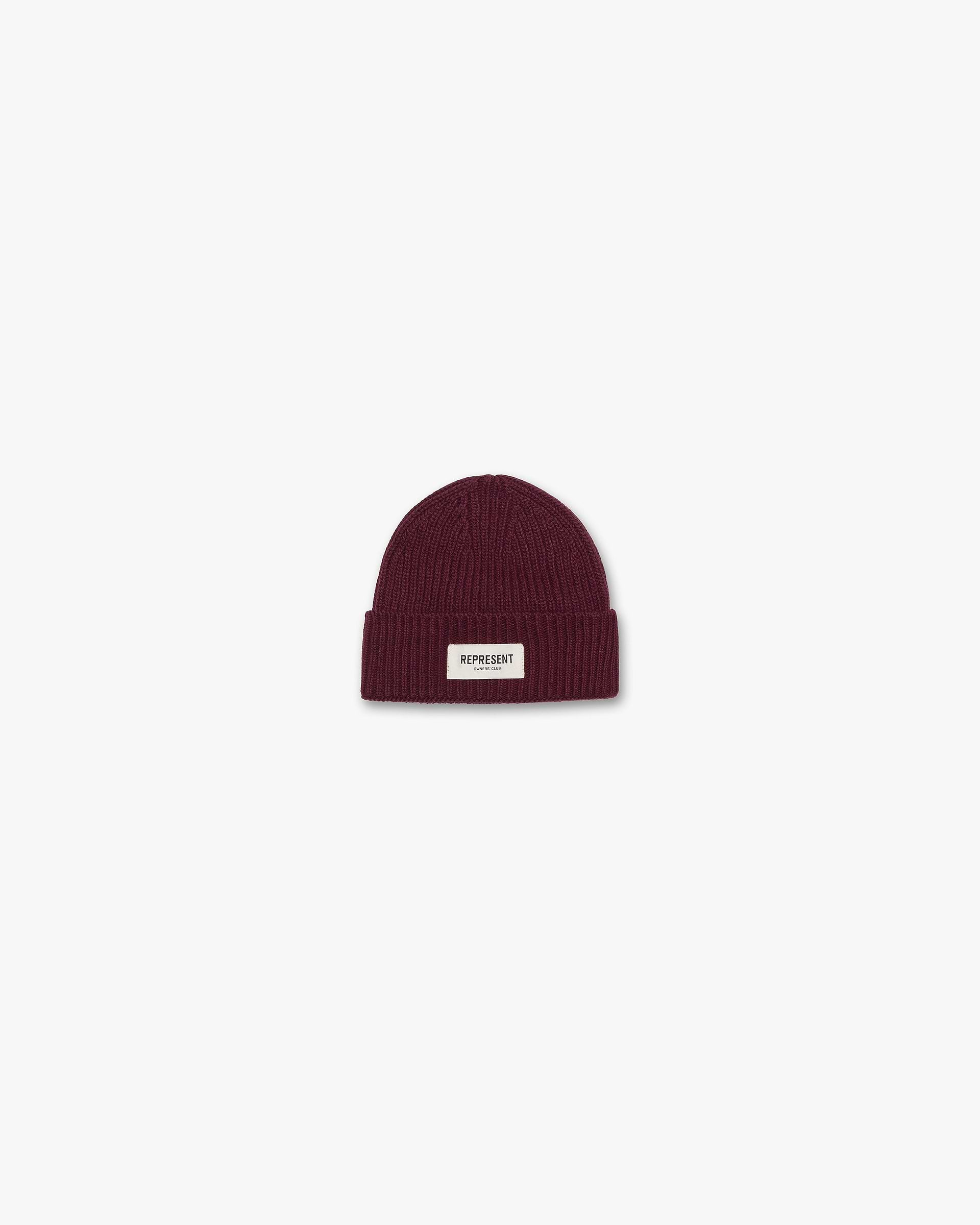 Represent Owners Club Beanie | Maroon Accessories Owners Club | Represent Clo