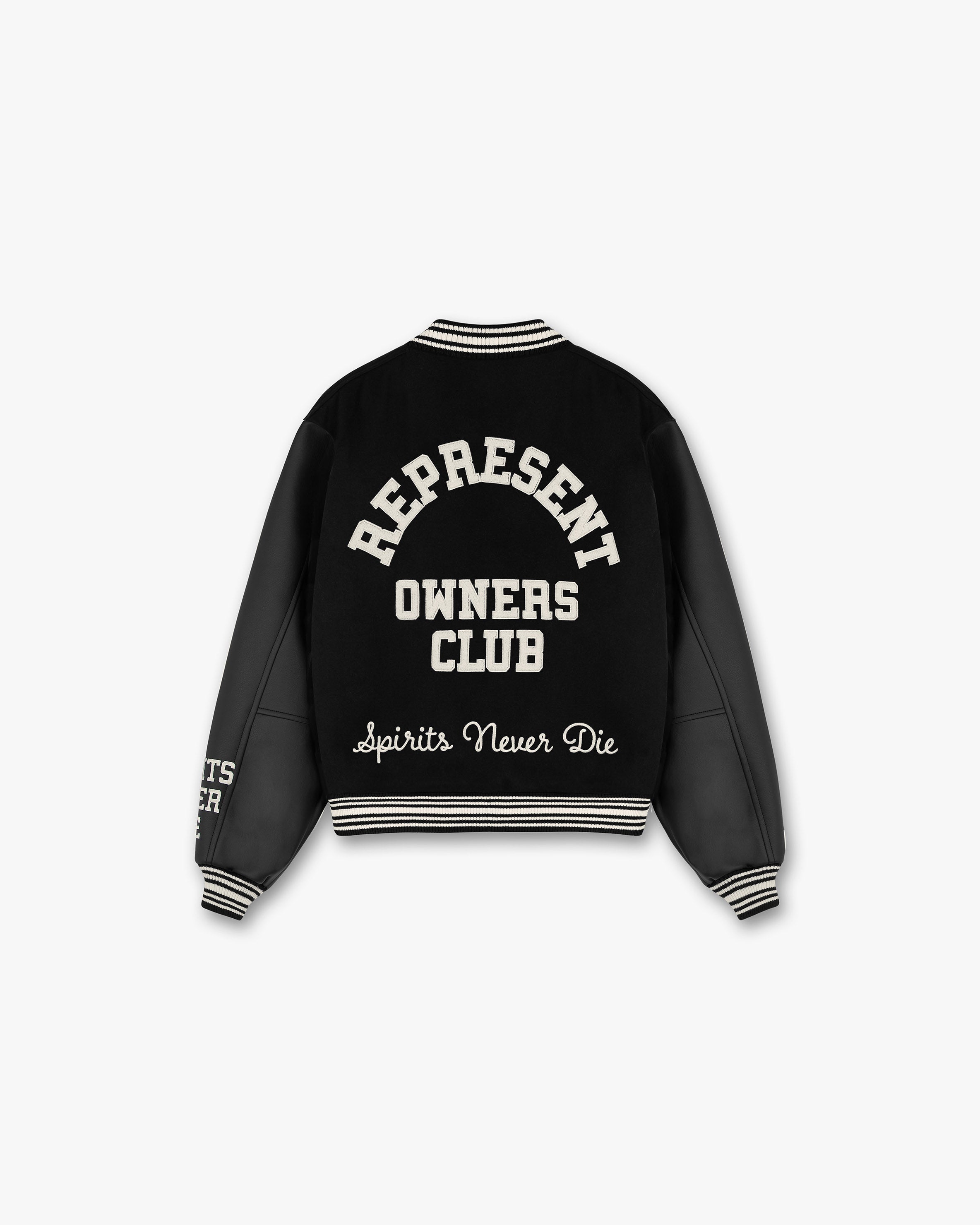 Represent Owners Club Varsity Jacket | Black Outerwear Owners Club | Represent Clo