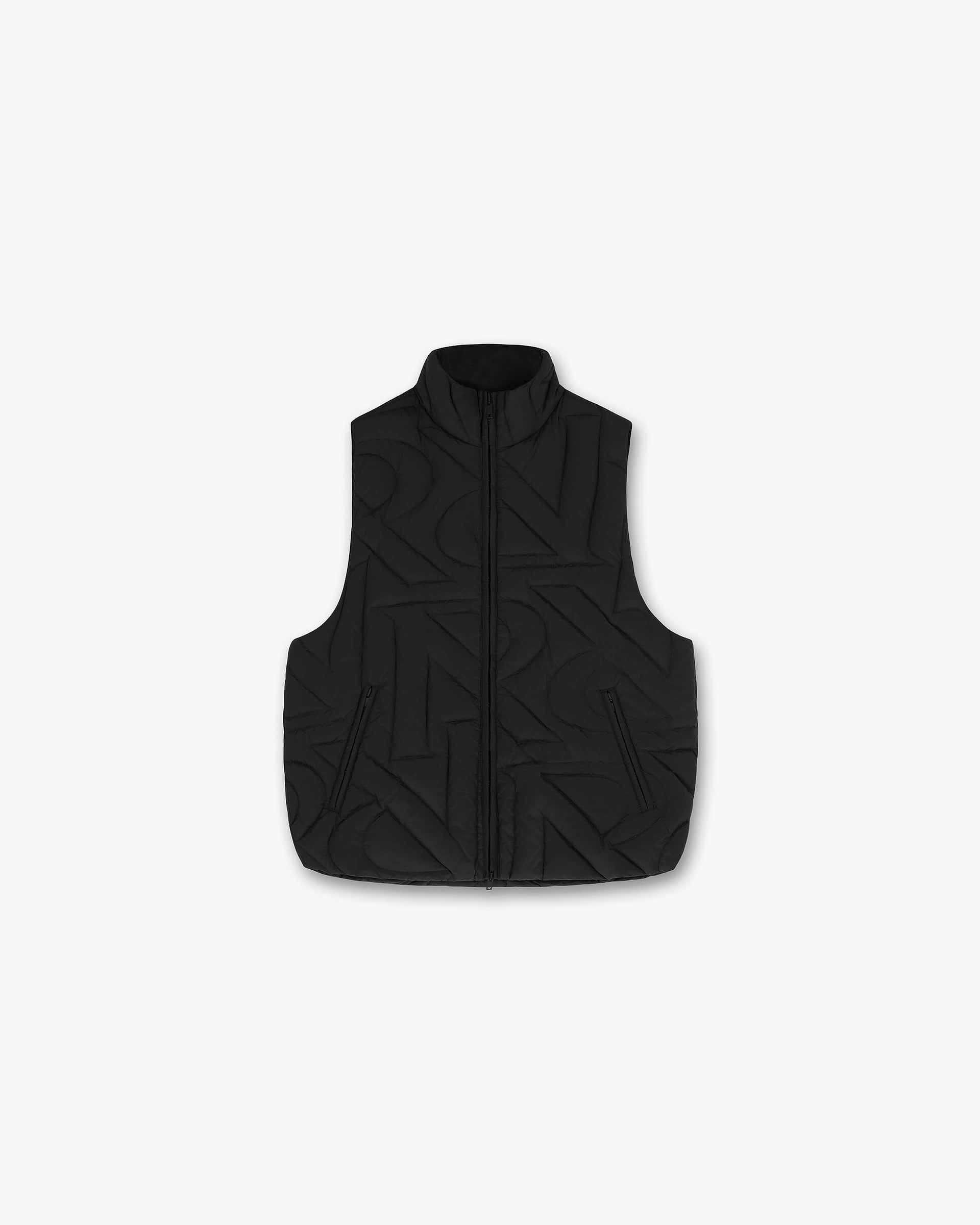 Initial Gilet | Black Outerwear PRE-SS23 | Represent Clo
