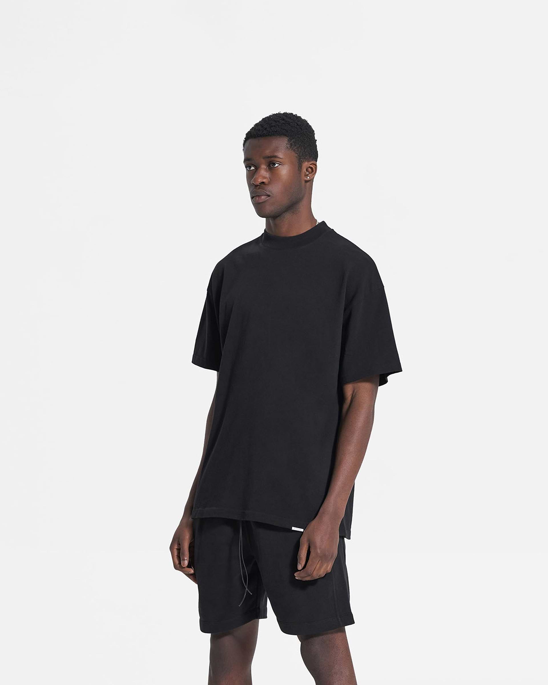 Represent Jersey Oversized Blank T-shirt in Black for Men