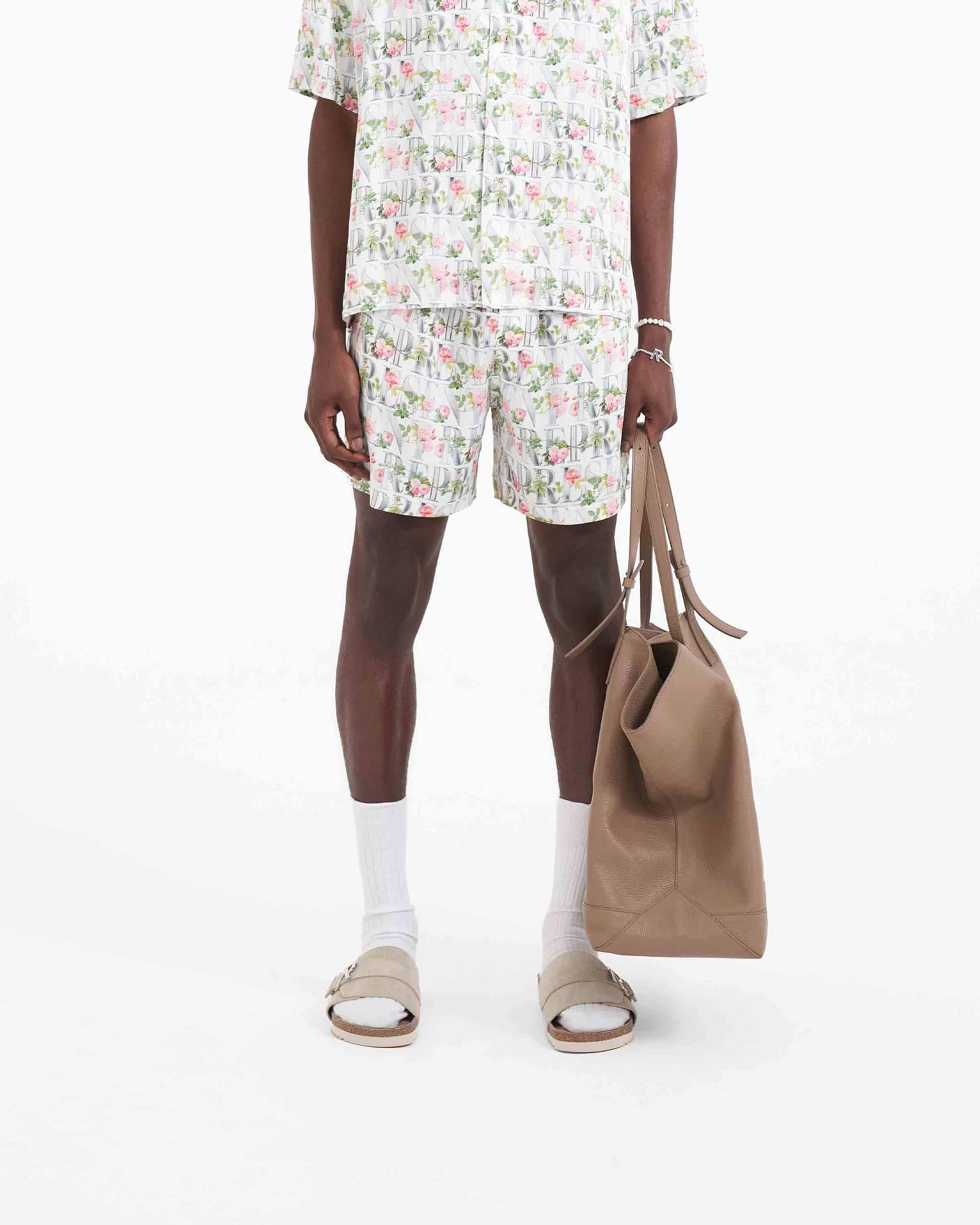 Floral Represent Shorts | Flat White Shorts SC23 | Represent Clo