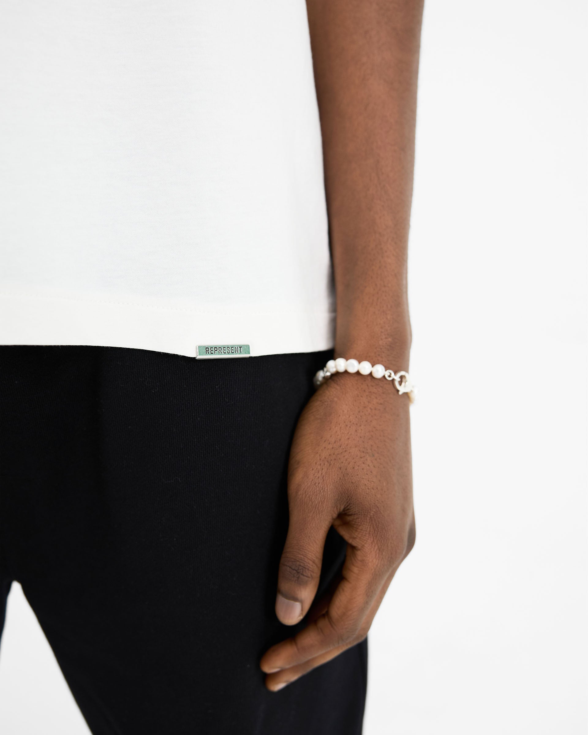 2 x Initial Oversized T-Shirt - Flat White & Black