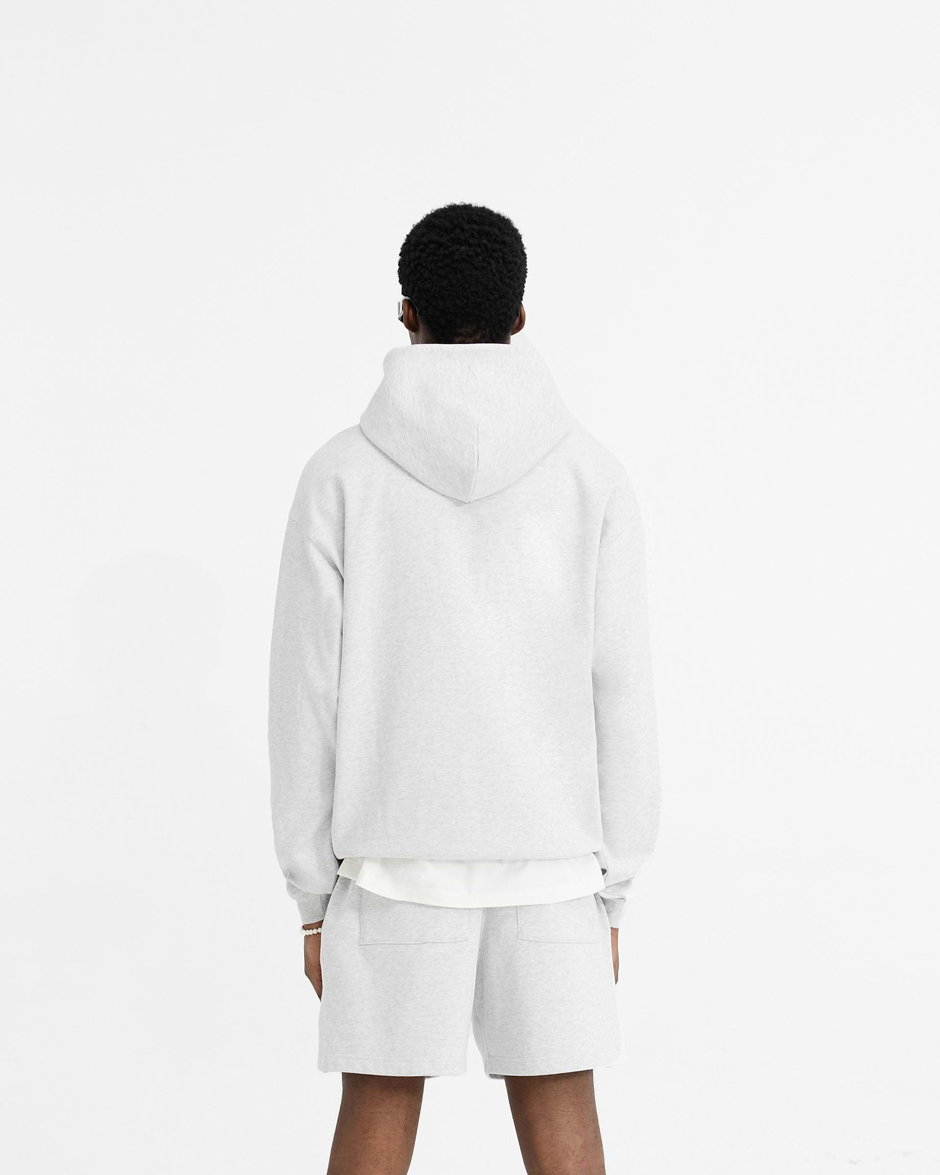 Initial Oversized Hoodie - Ice Grey Marl