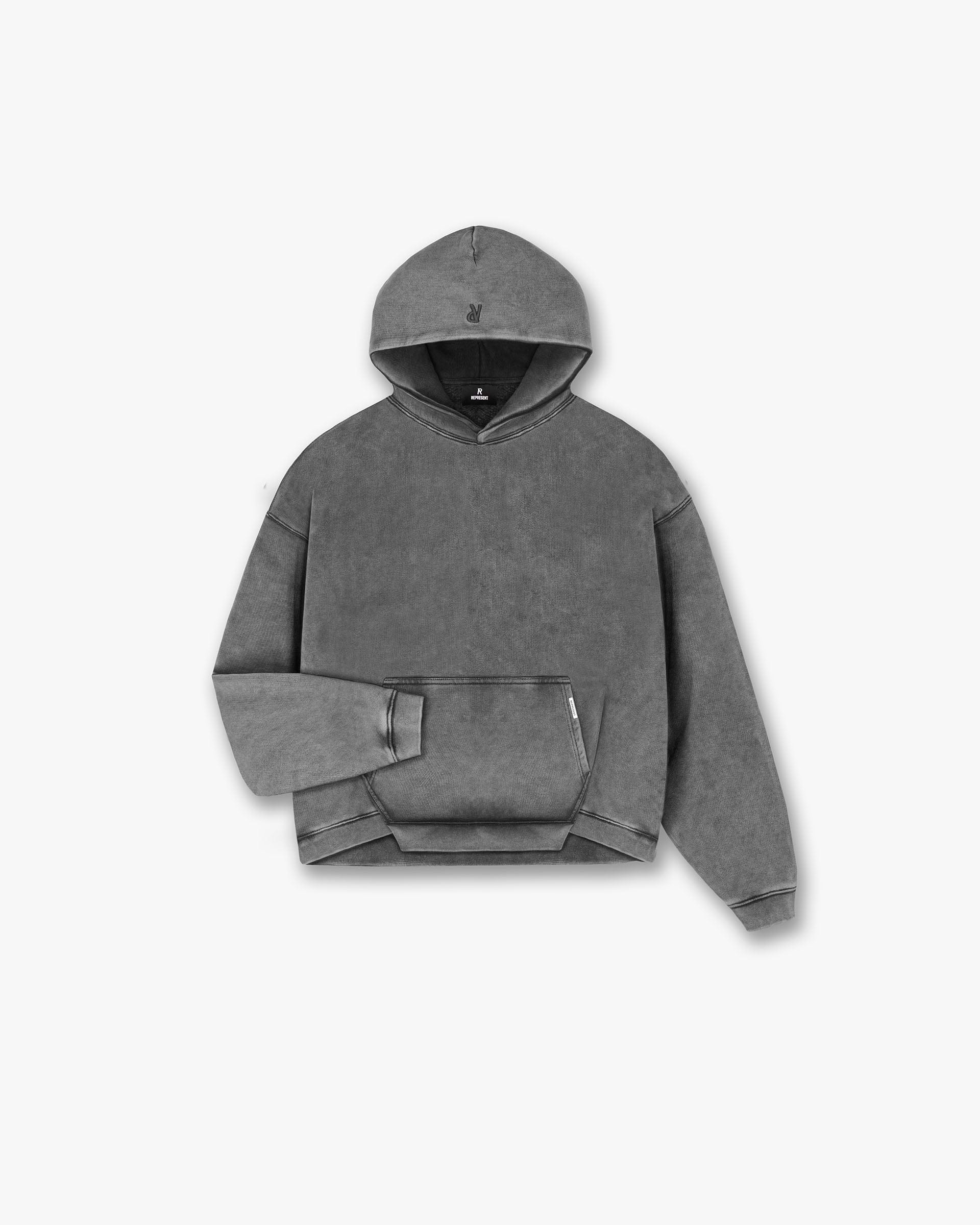 Initial Boxy Hoodie Vintage Grey