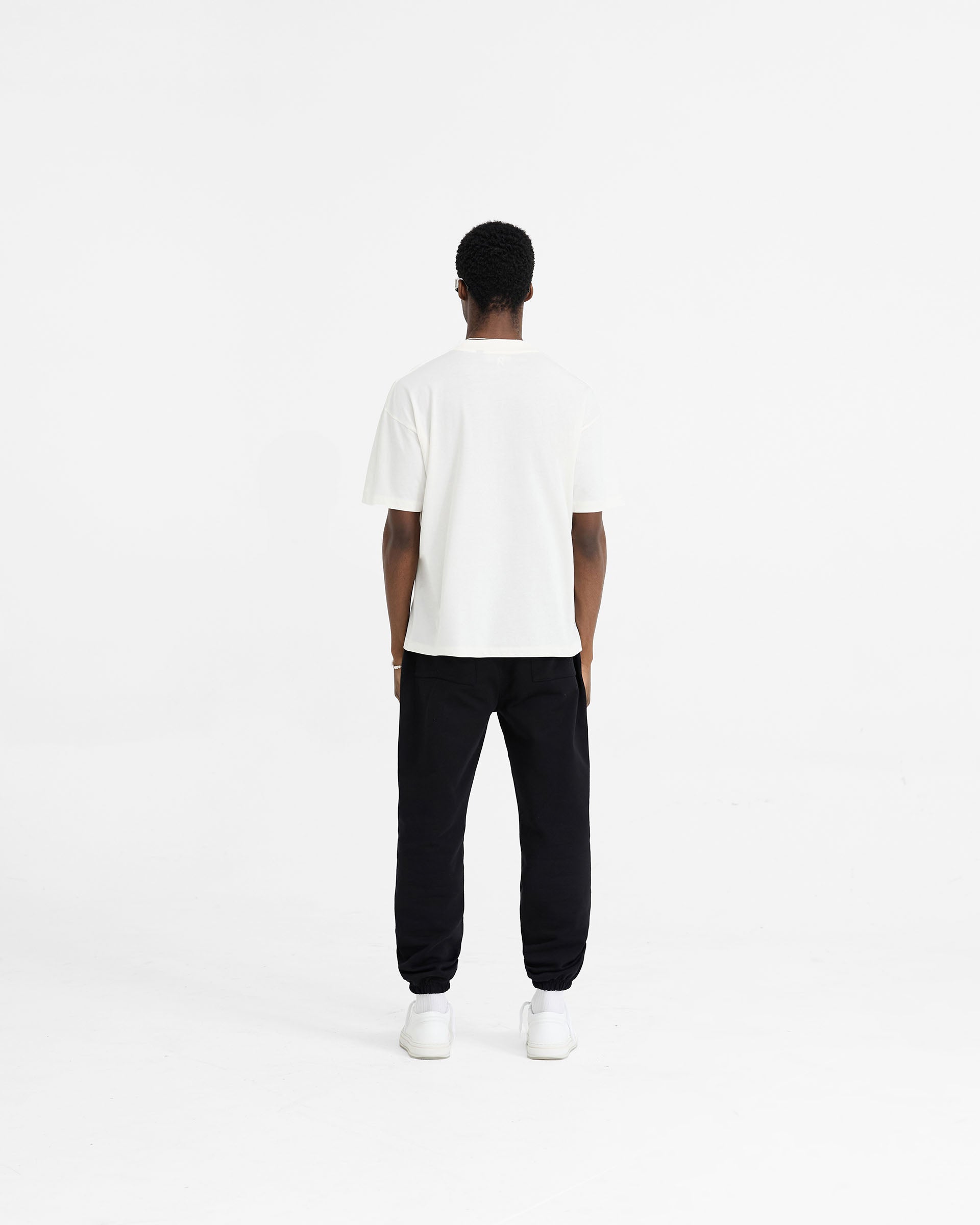 2 x Initial Oversized T-Shirt - Flat White