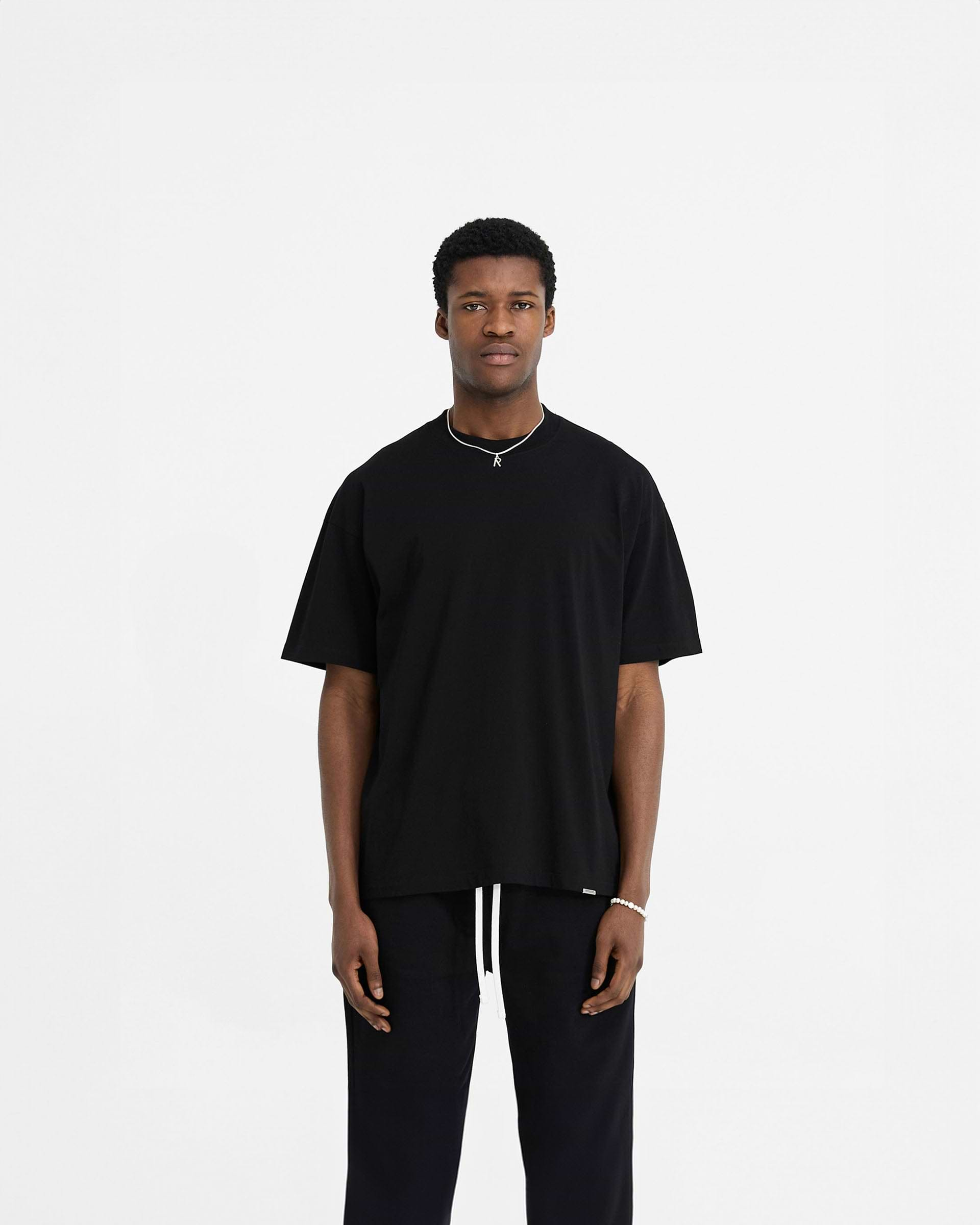 Initial Oversized T-Shirt - Black