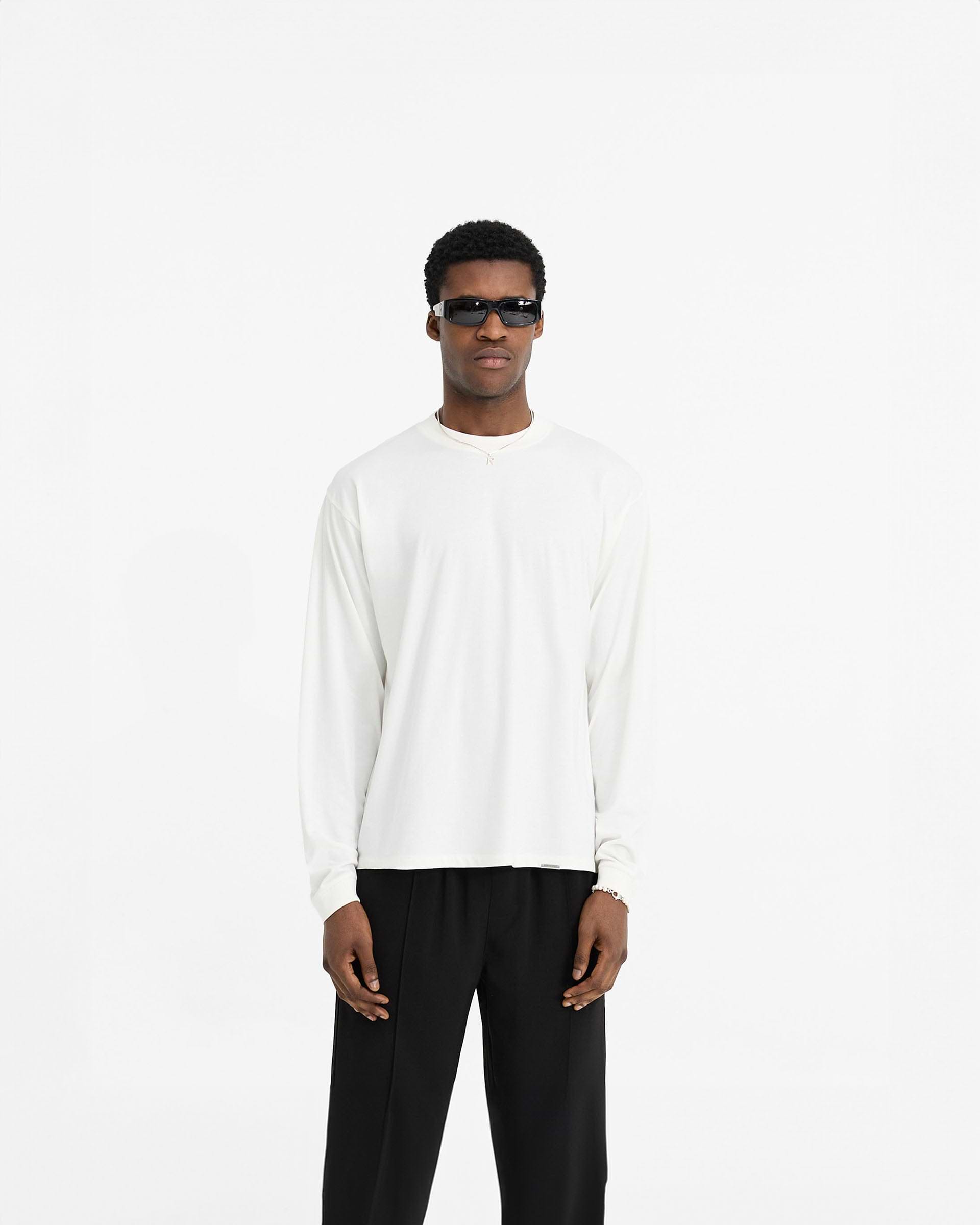 Initial Long Sleeve T-Shirt Flat White - Main Image