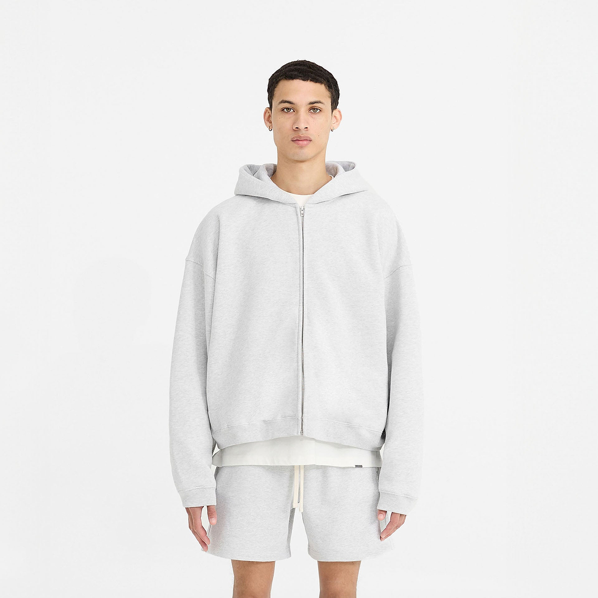Can't Miss It Boxy Zip Front Hoodie Dusty Pink