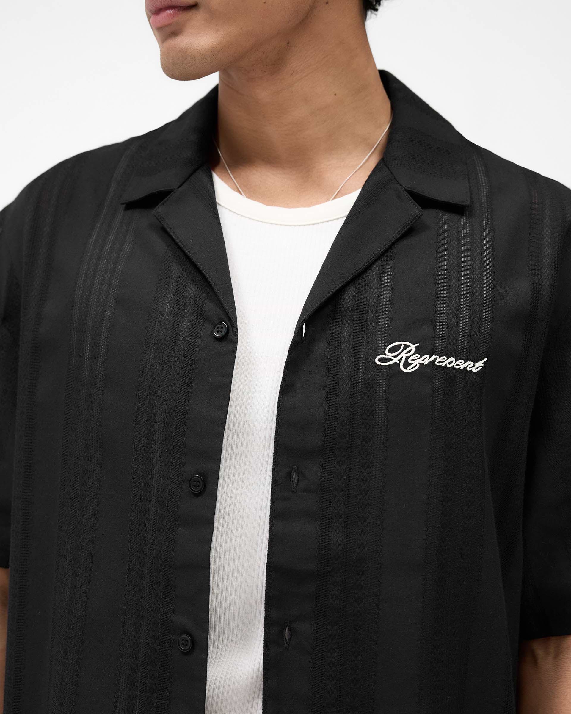 【schott】Embroidery Bowling Shirt Schott Bowling Shirt, Open Collar, Embroidered Logo, One