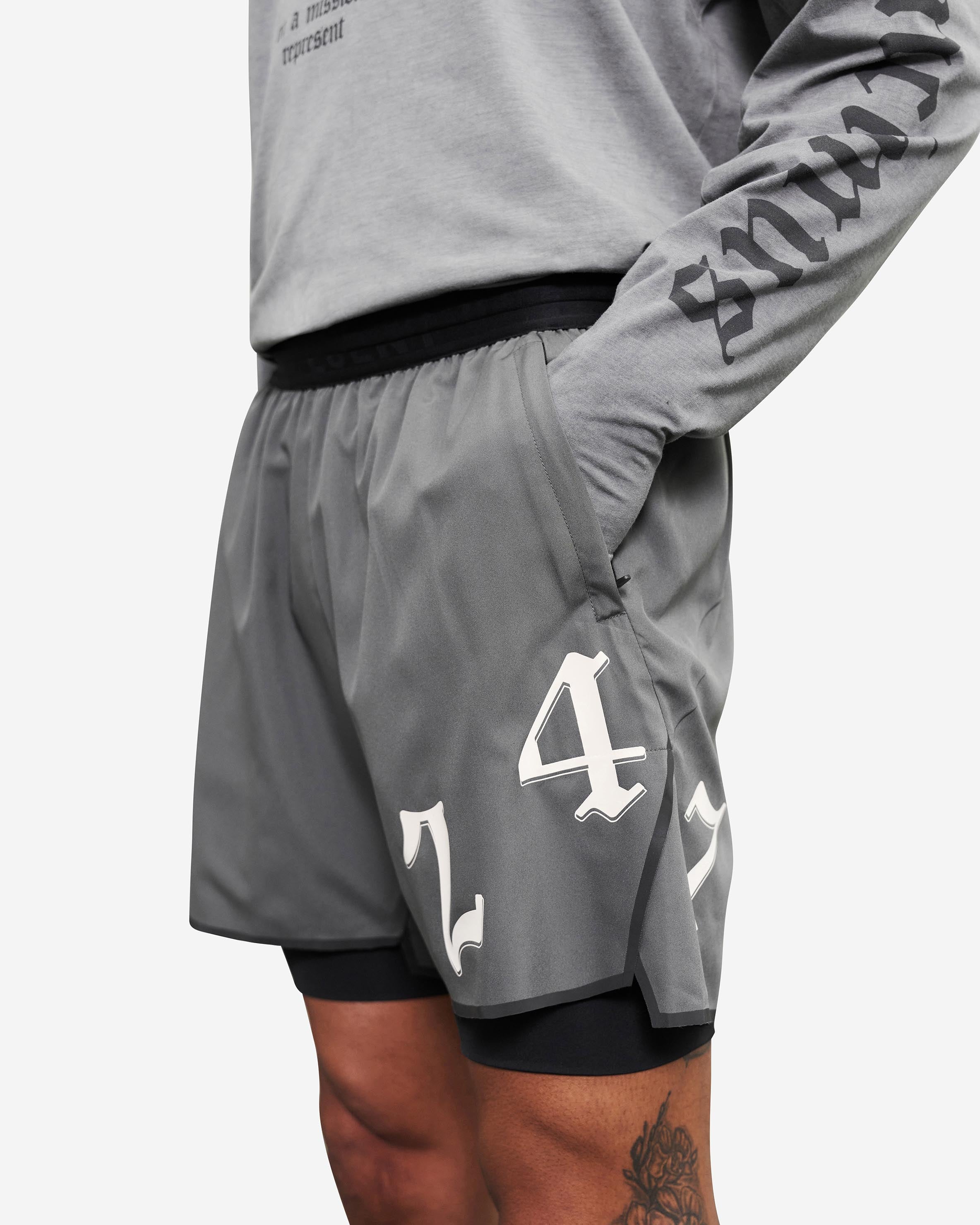 Vintage 247 2 in 1 Short | Grey | REPRESENT CLO