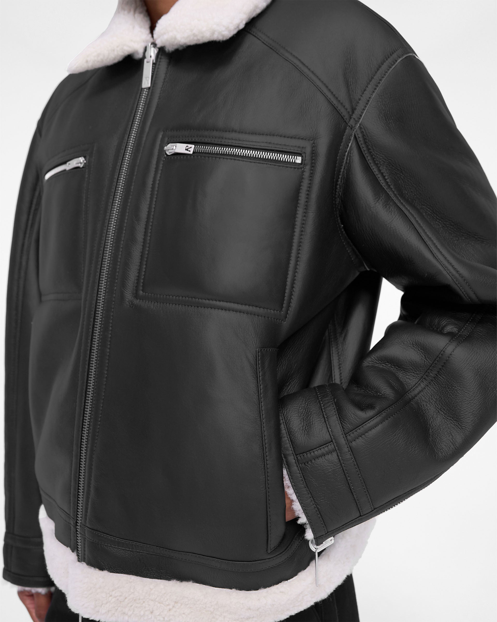 Reversible Shearling Jacket - Black | REPRESENT