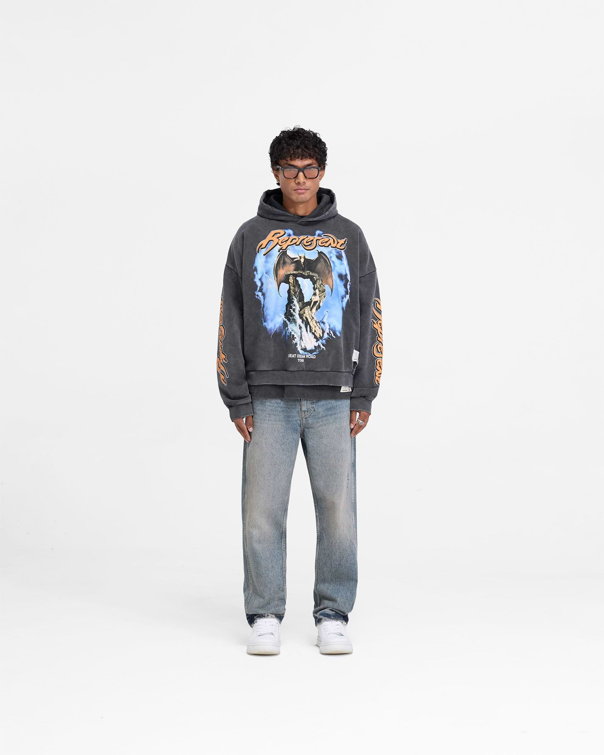 Represent X Marais Great Ocean Boxy Hoodie - Vintage Grey