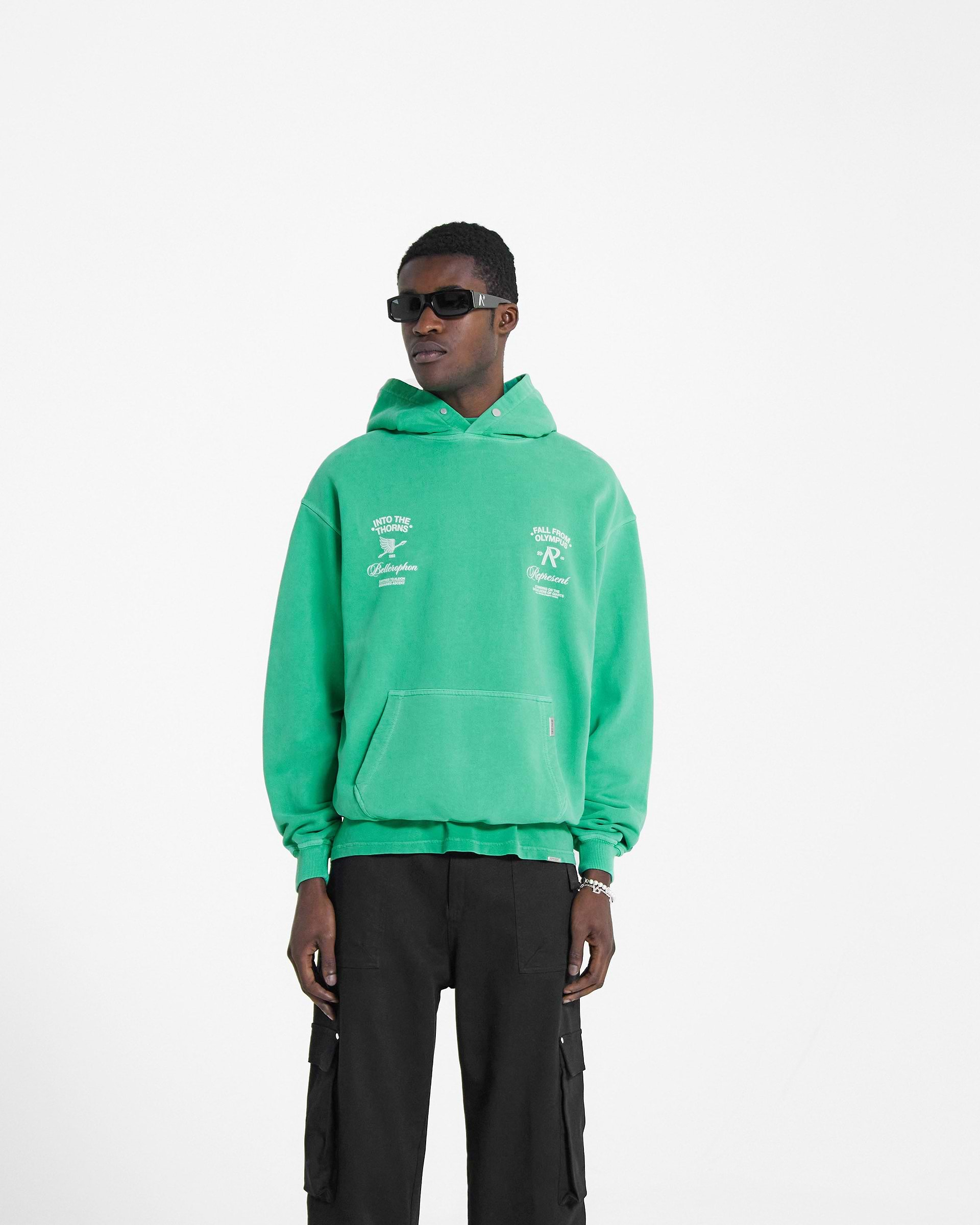 Fall From Olympus Hoodie - Island Green