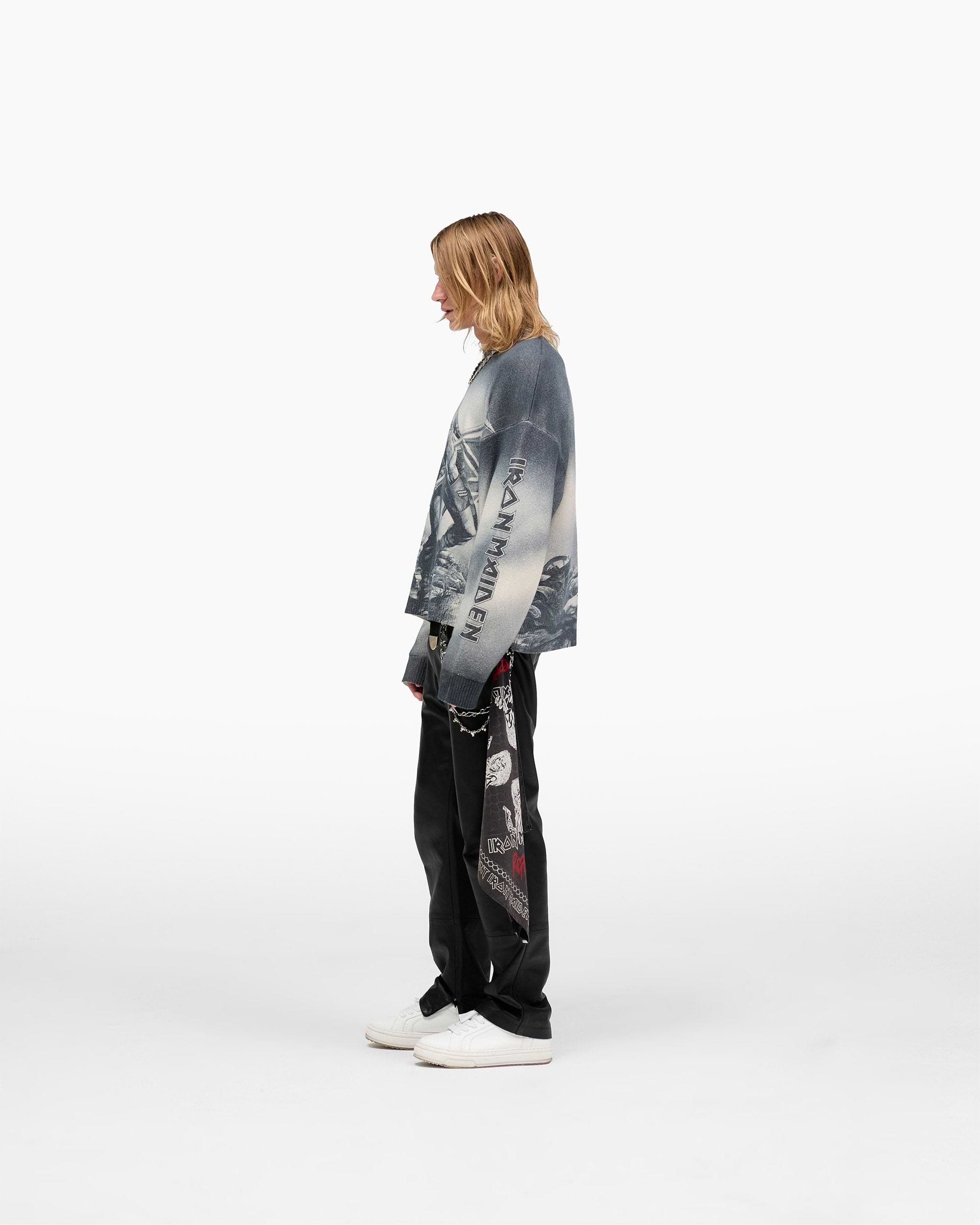 Represent X Iron Maiden Trooper Knit Sweater - Sunfade Grey