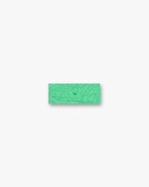 Front product image of a mens green headband on a plain white background | 247 Contour Headband in Speed Green | Silk headband with edgy print | 247 Accessories | Represent Clo