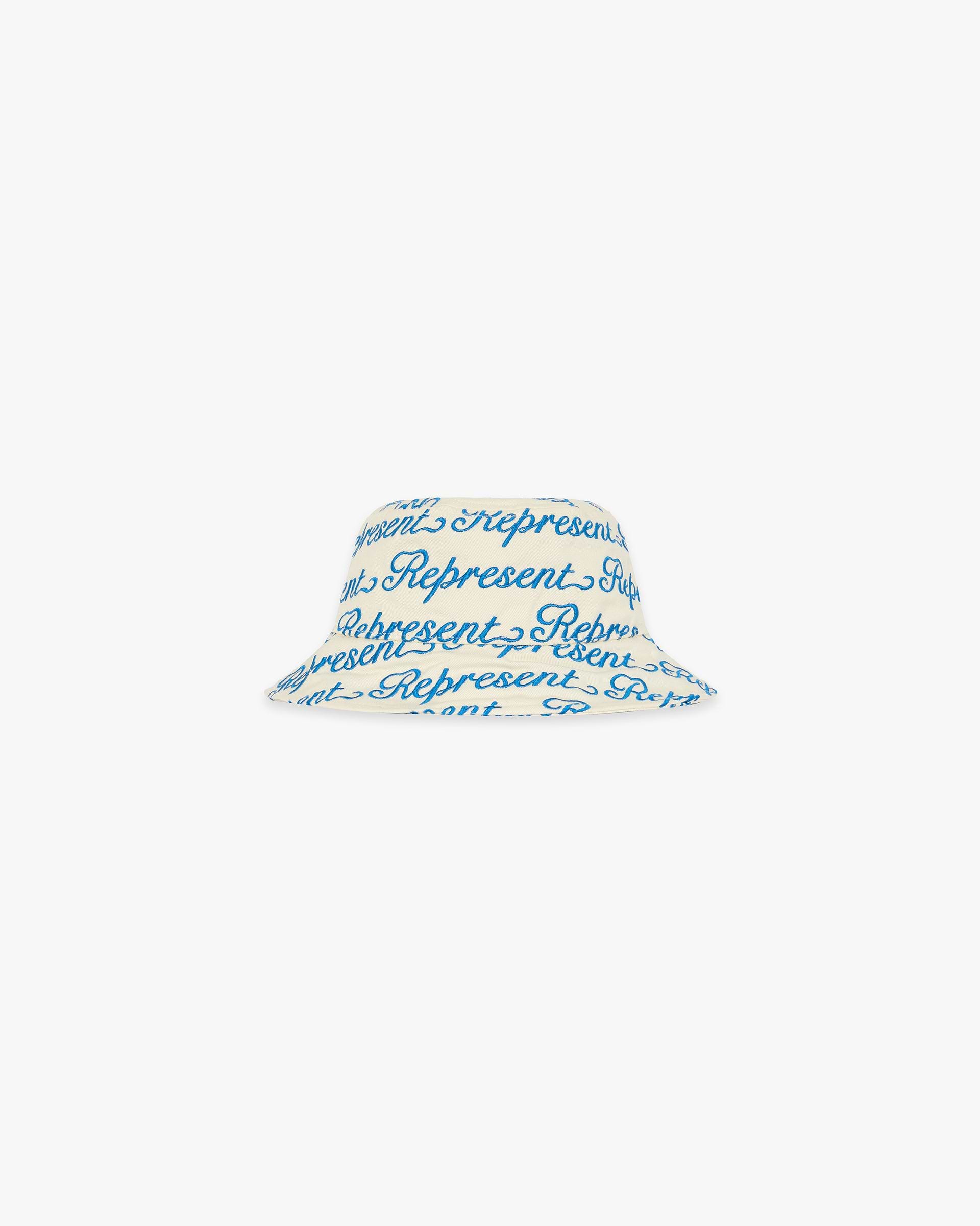 Embroidered Bucket Hat - Antique White