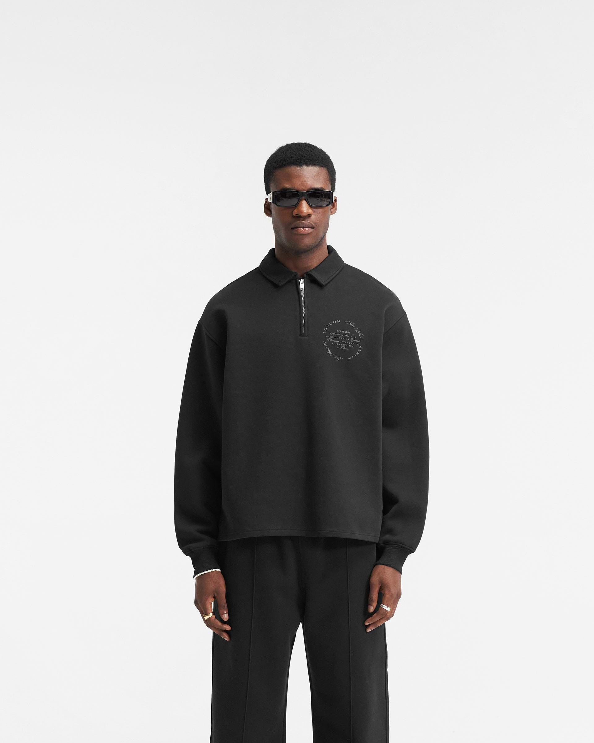 Season Tour Quarter Zip Sweater - Black