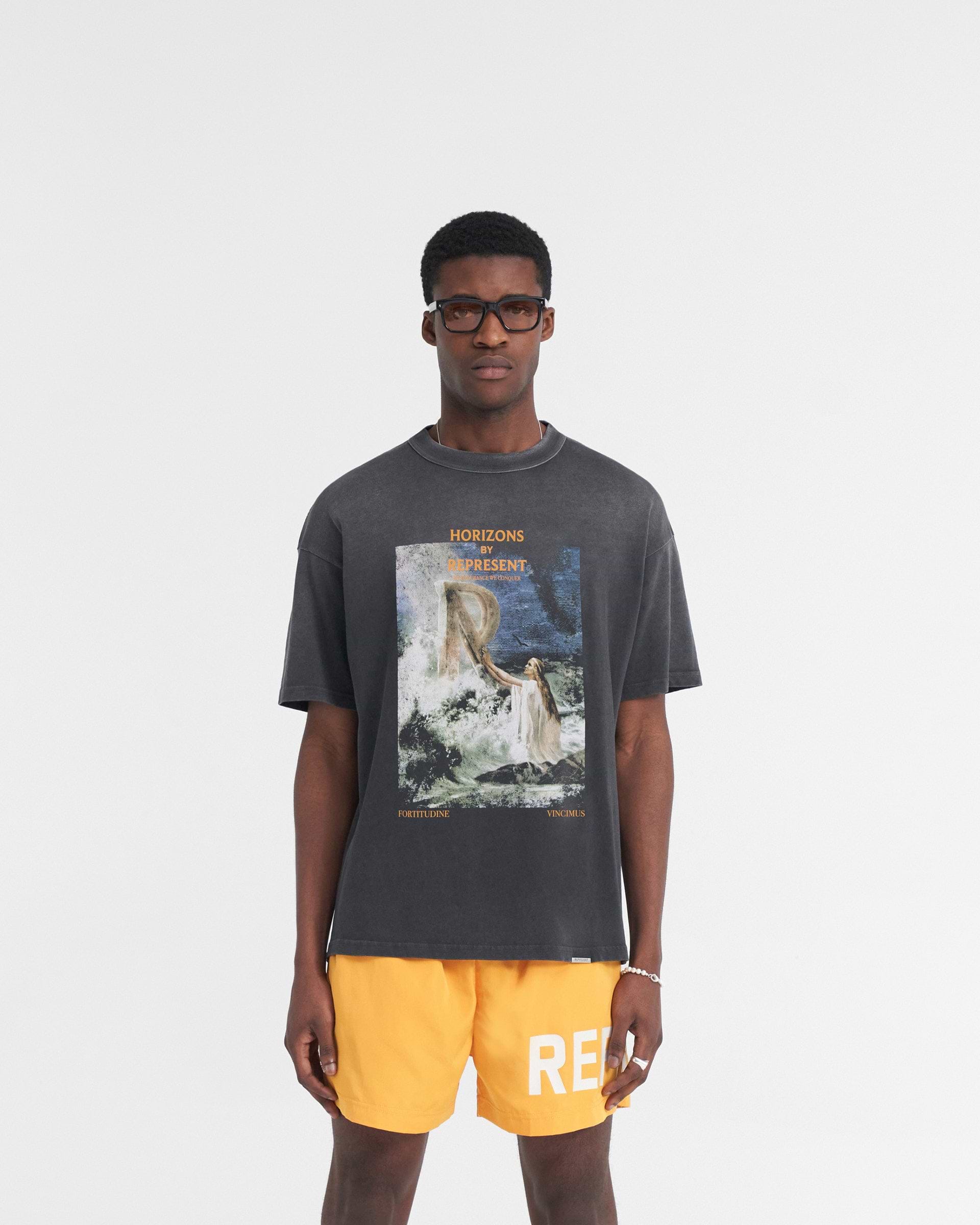 Higher Truth T-Shirt - Aged Black | REPRESENT