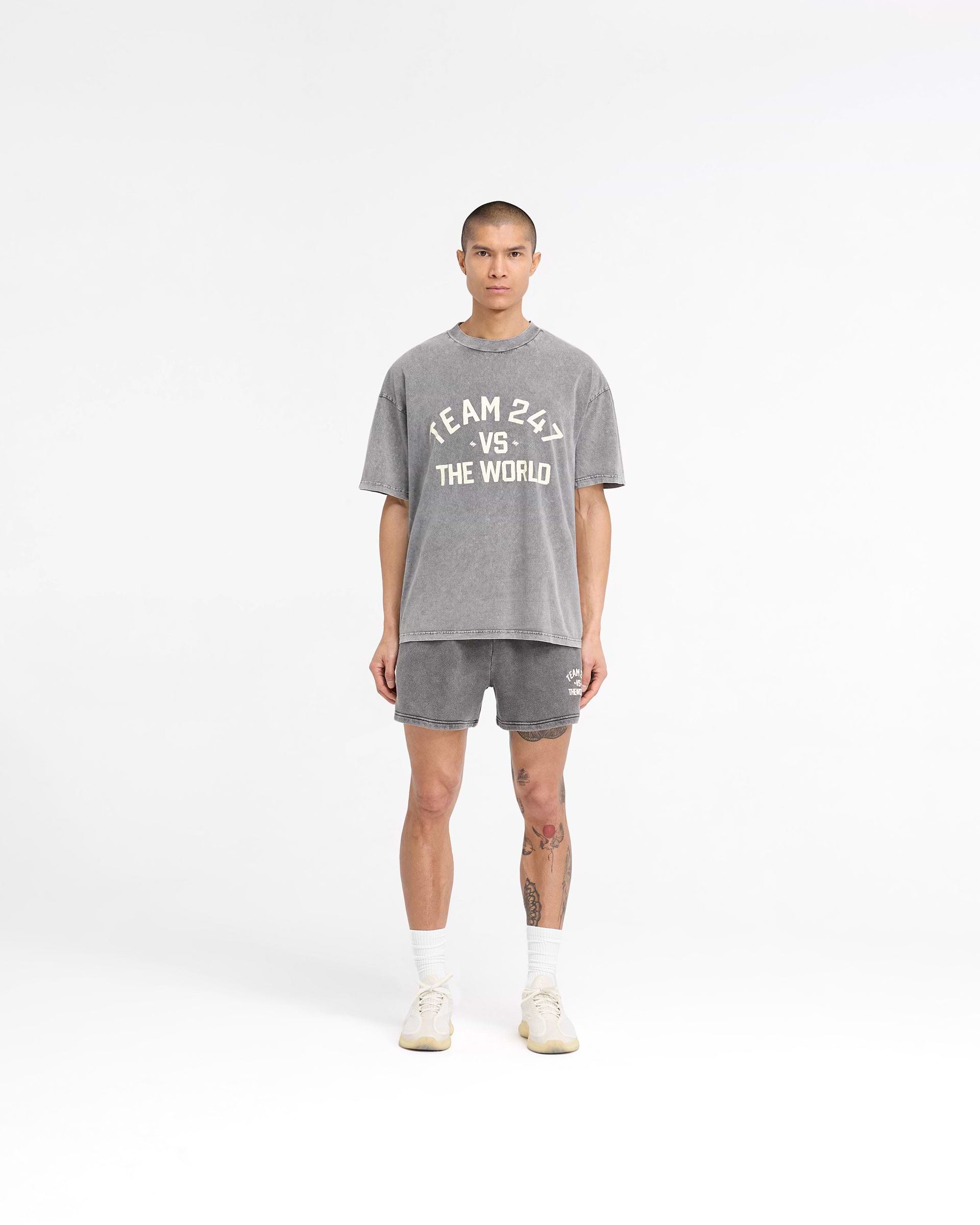 247 Vs The World Jersey Shorts - Pewter