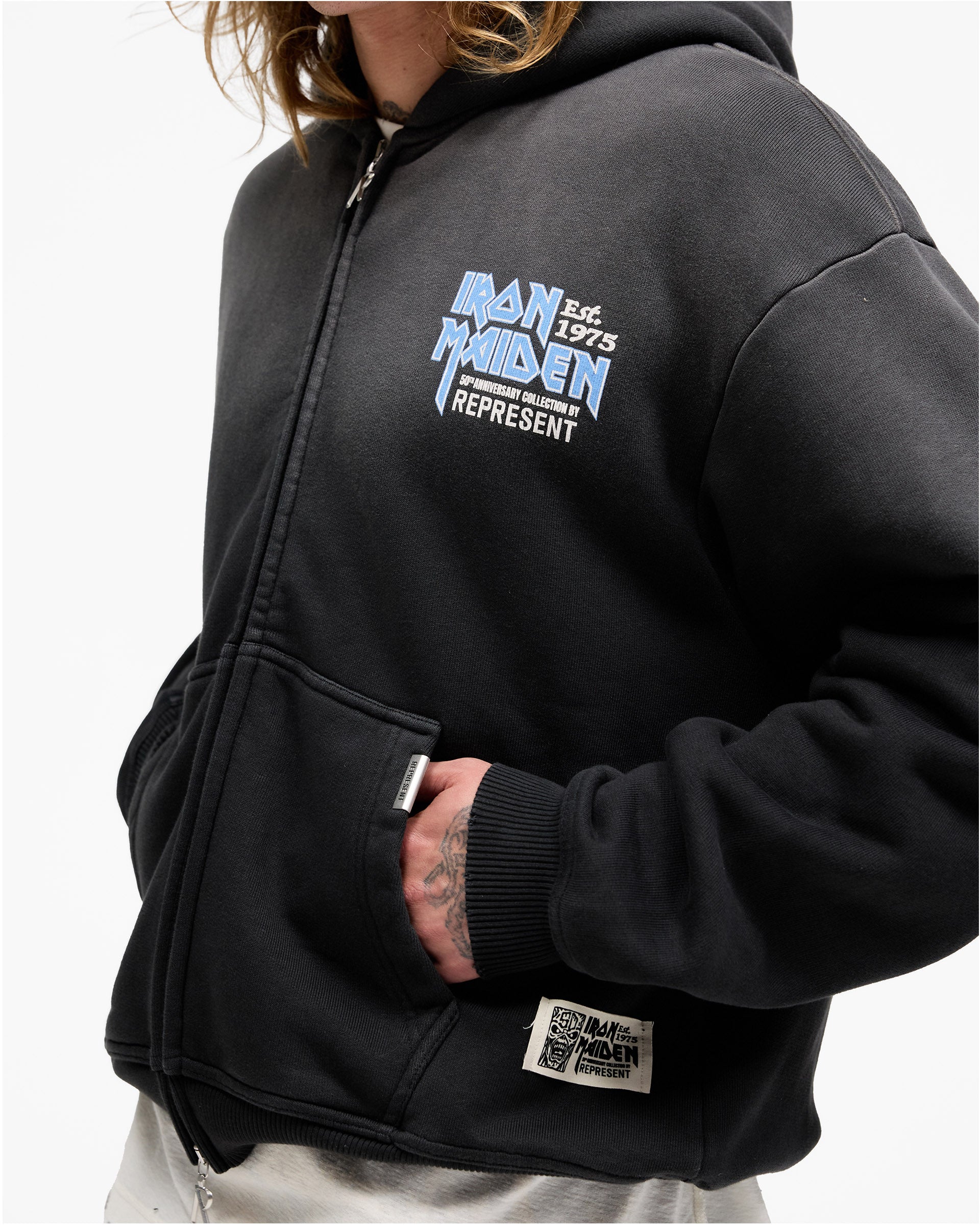 Represent X Iron Maiden Anniversary Zip up Hoodie | REPRESENT