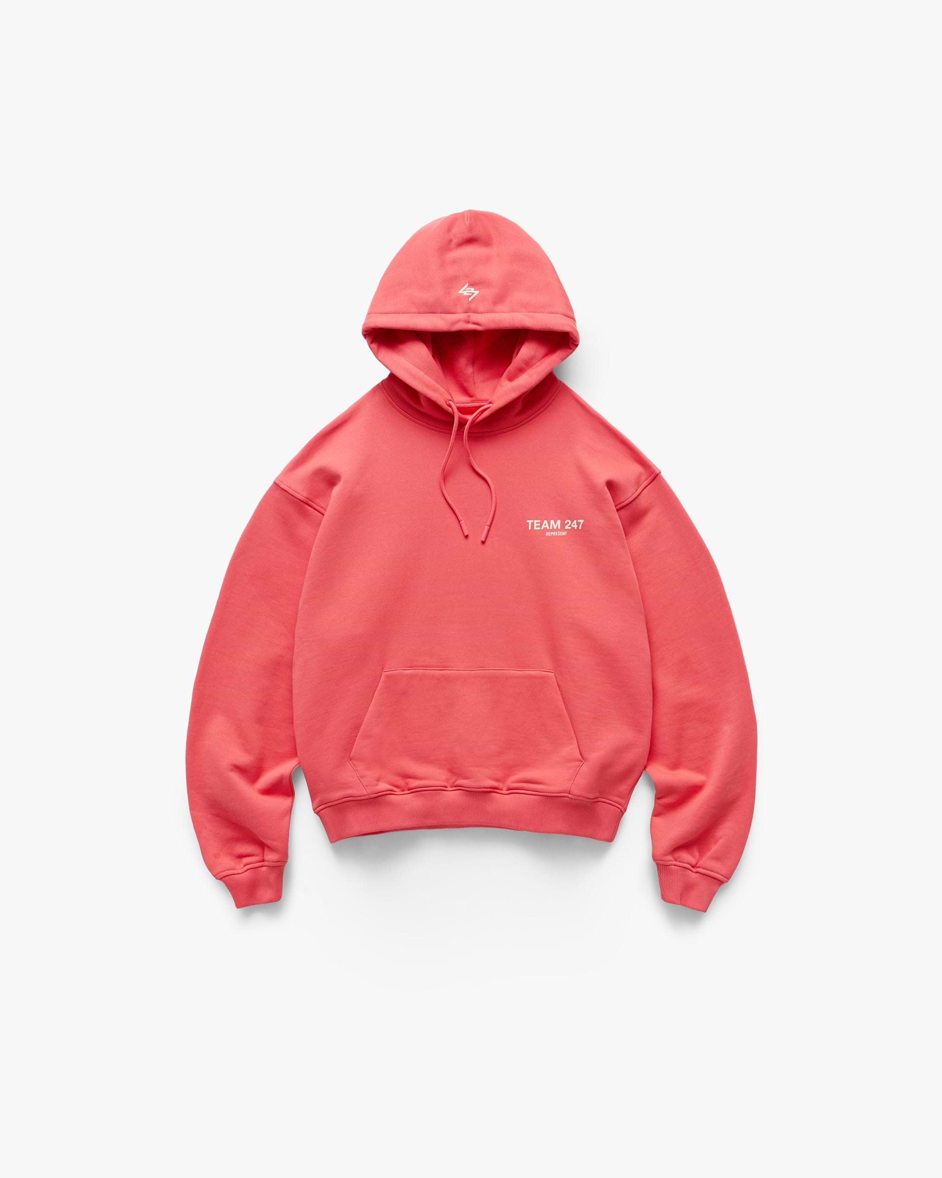 Team 247 Oversized Hoodie  - Racing Red