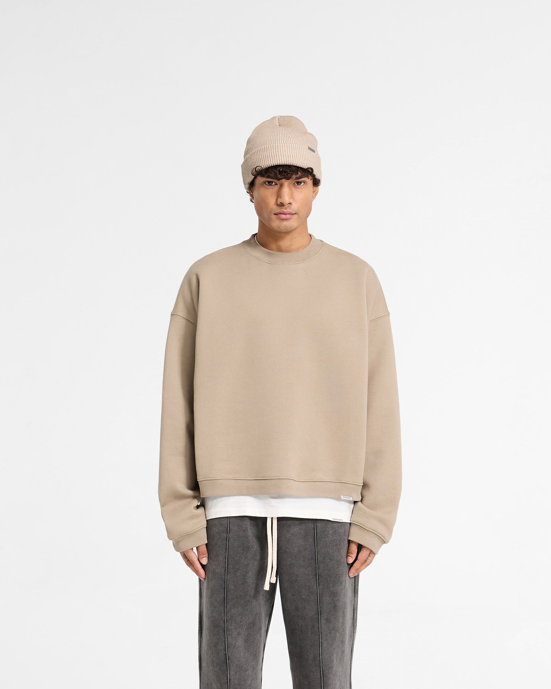 Initial Boxy Sweater - Dune