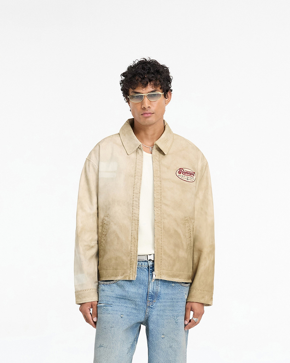 Represent X Duke + Dexter Multi Patch Carpenter Jacket - Sand