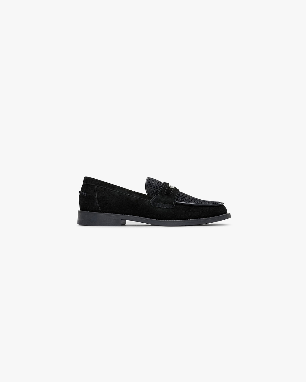 Womens Represent X Duke + Dexter Suede Rattan Penny Loafer - Black