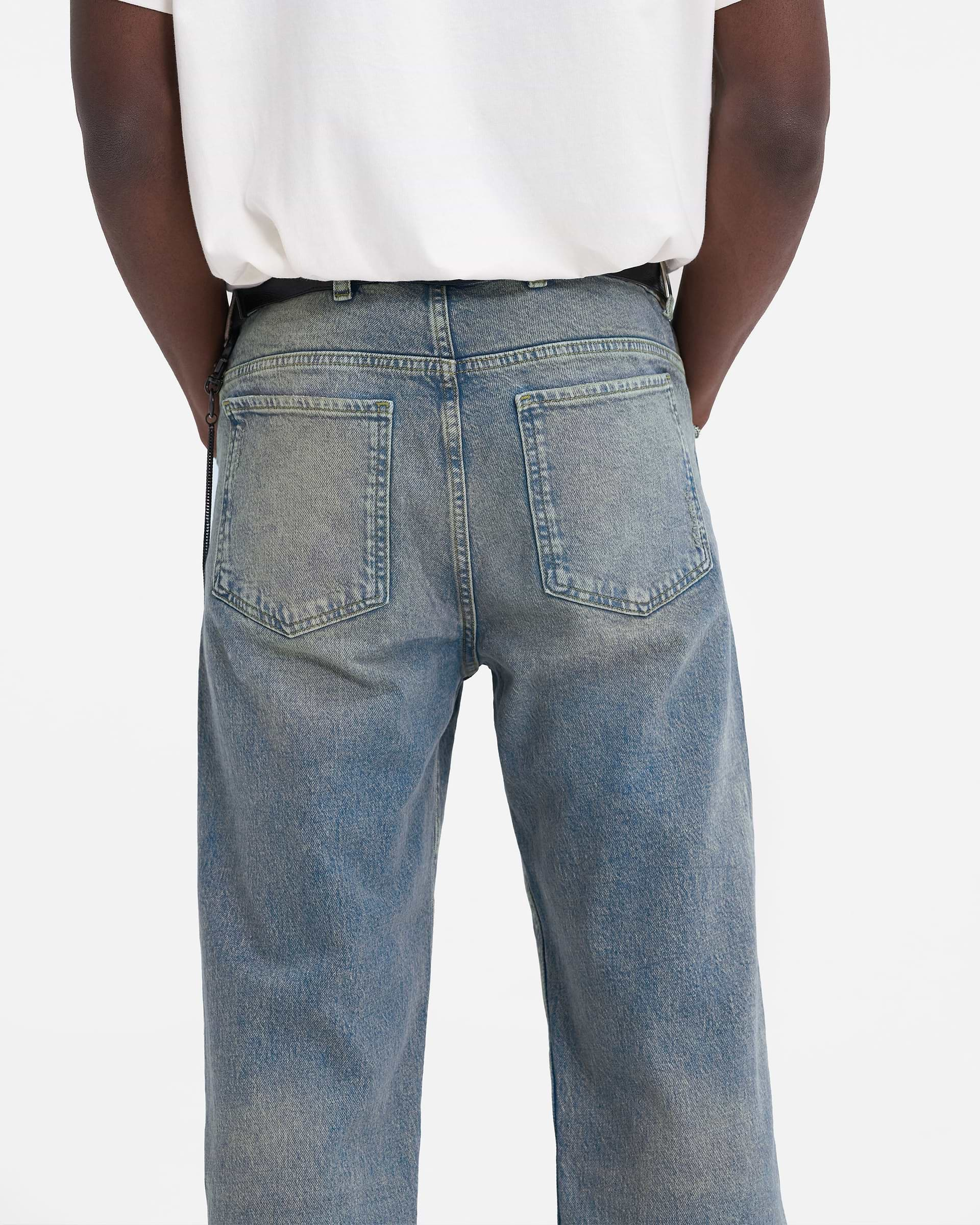 R2 Straight Leg Denim - Blue Cream