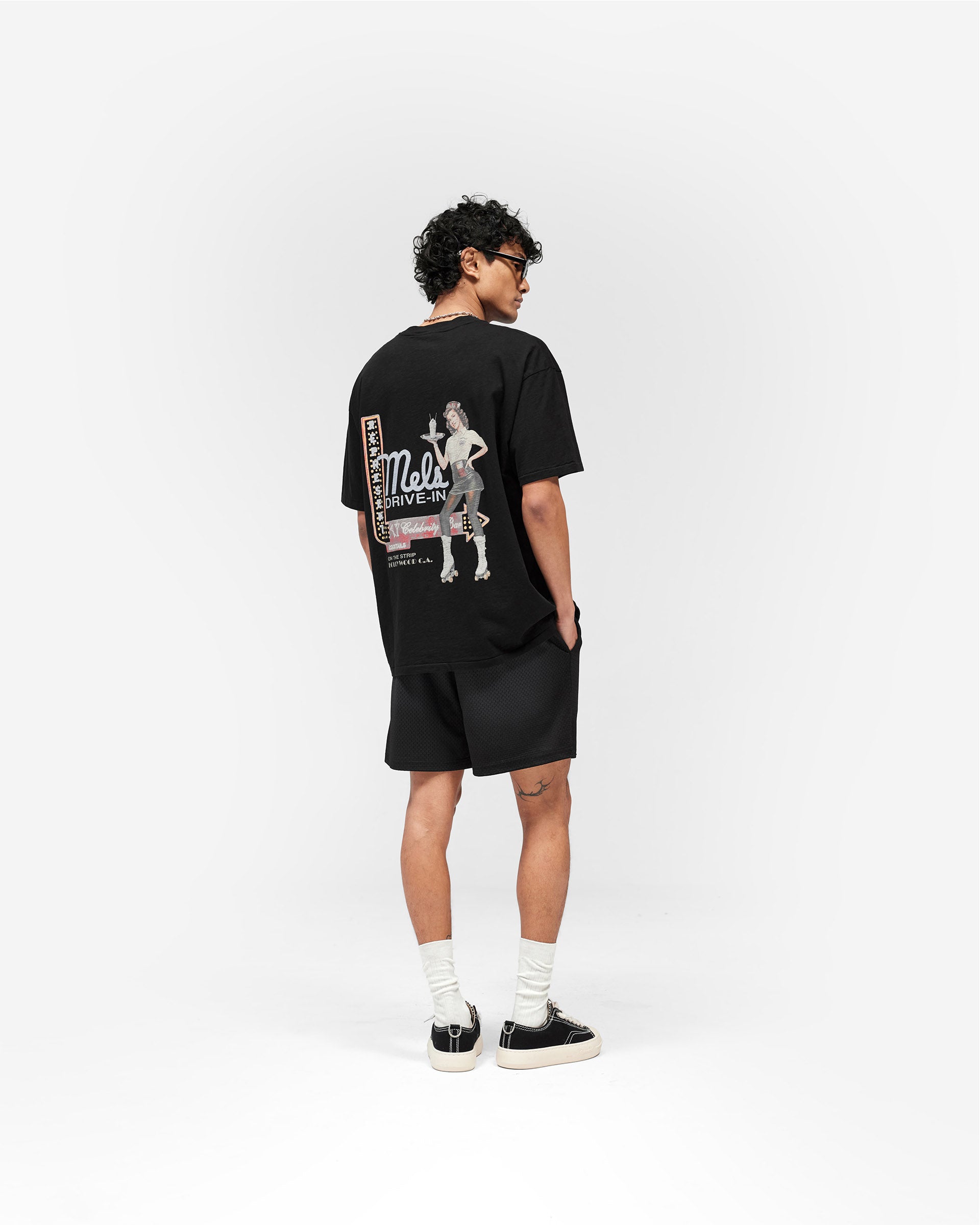 Washed Mesh Shorts - Washed Black