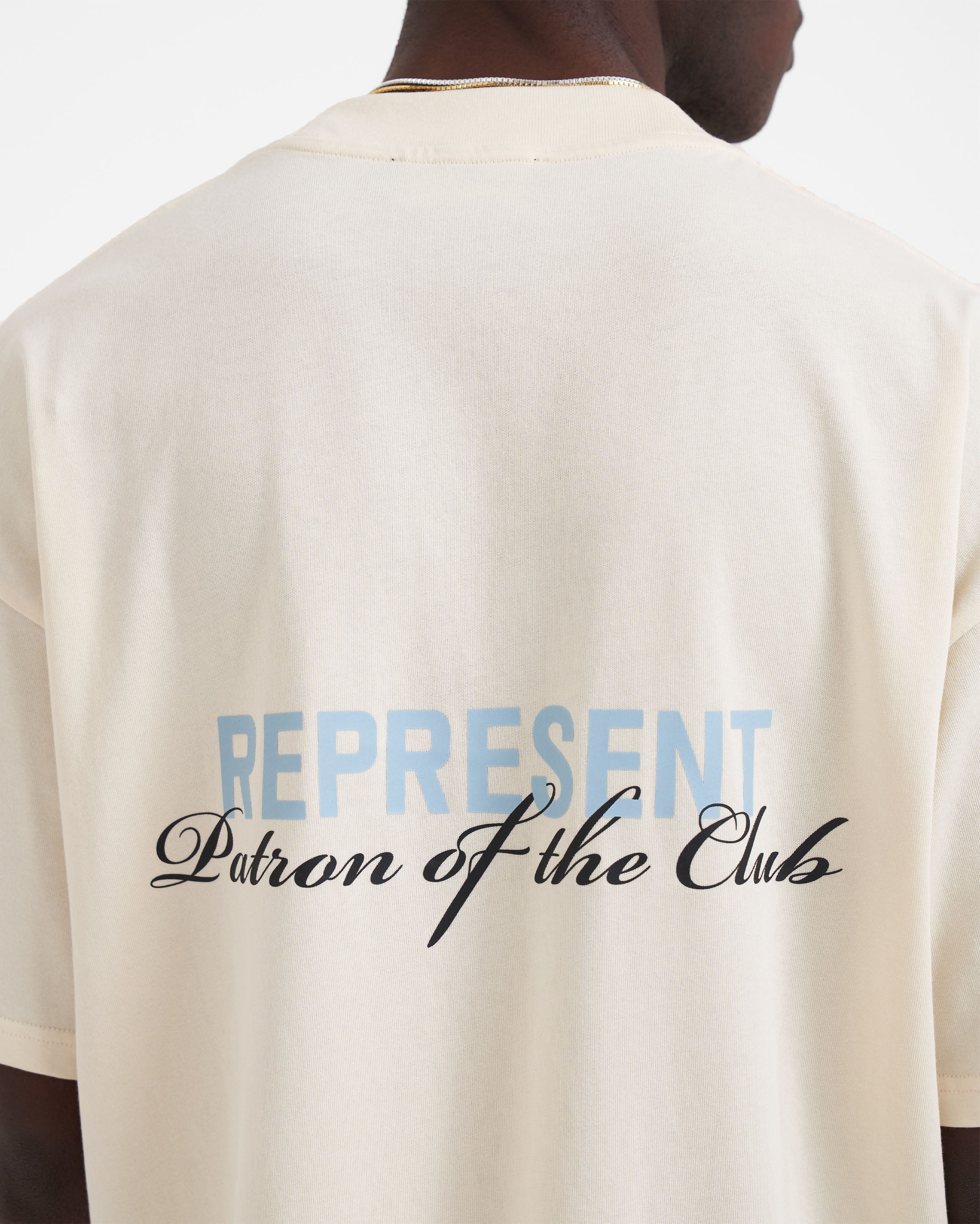 Patron Of The Club T-Shirt - Buttercream Powder Blue