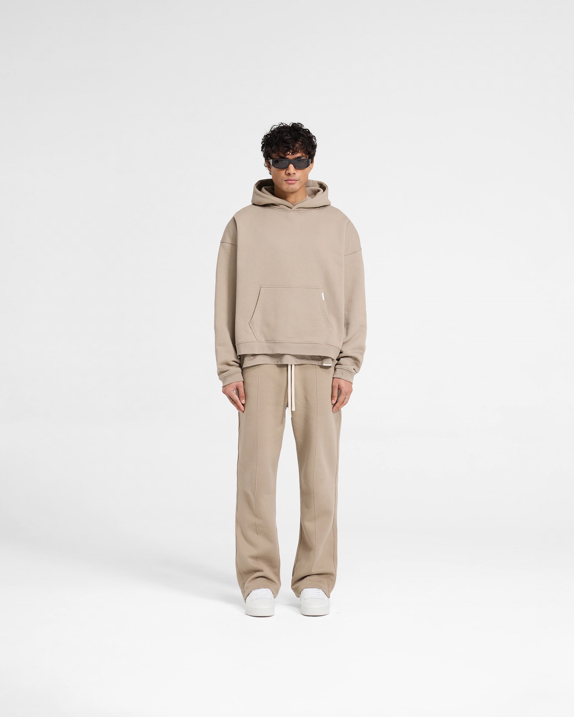 Initial Boxy Hoodie - Dune