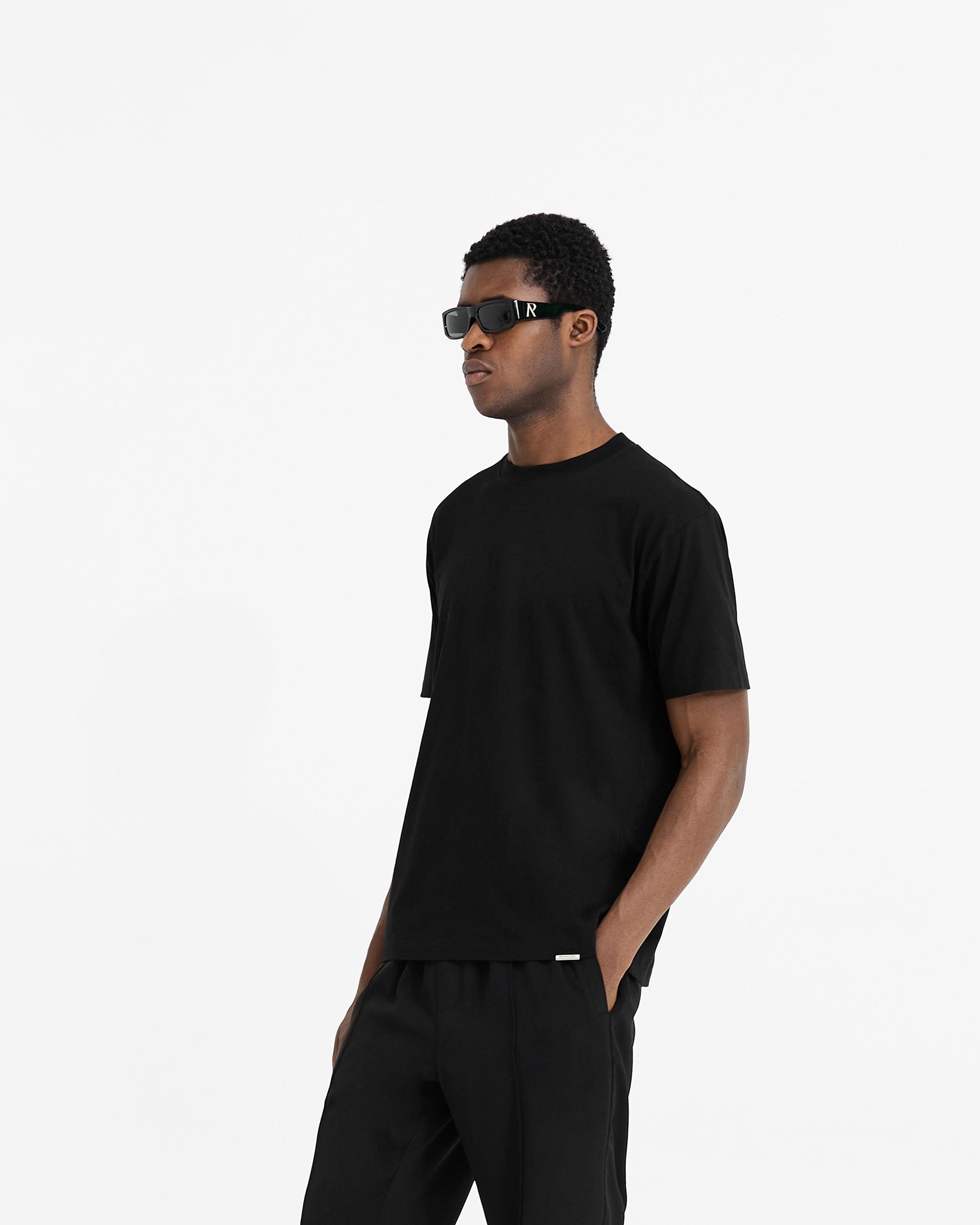 2 x Initial T-Shirt - Black & Ice Grey Marl