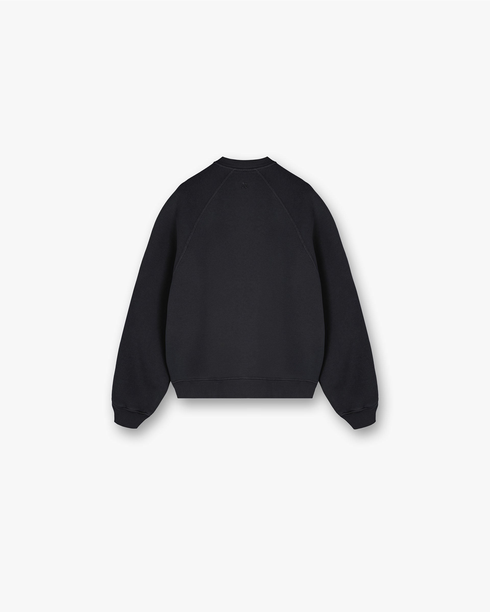 Initial V Notch Sweater - Washed Black